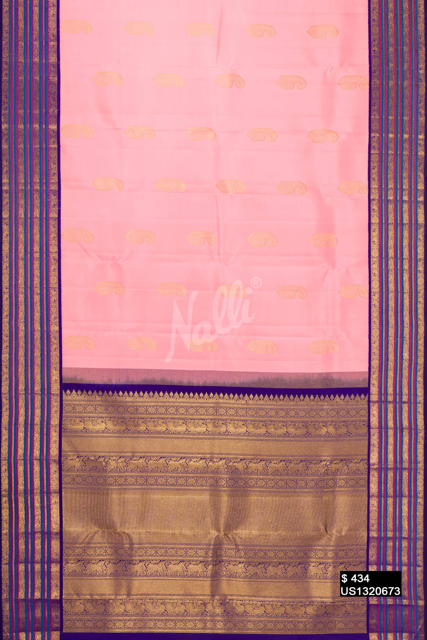 Pink Kanchipuram Silk Saree