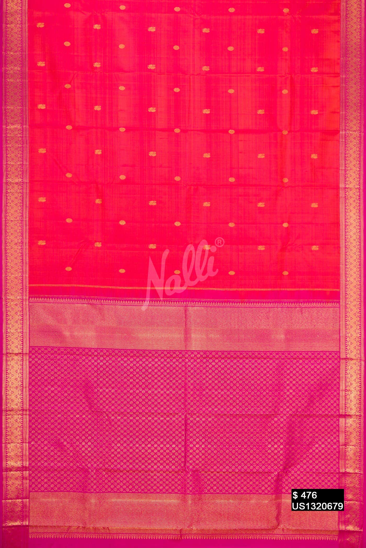 Imperial Pink Kanchipuram Silk Saree