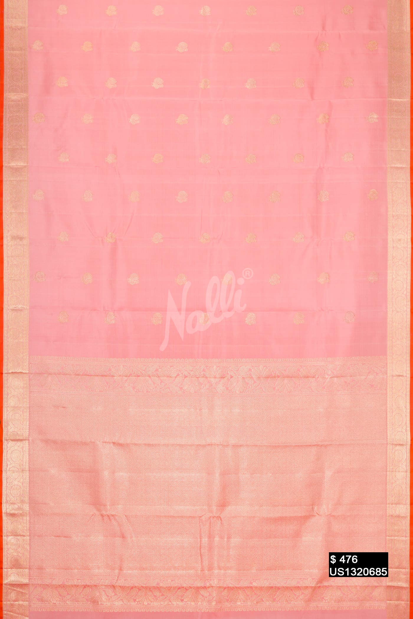 Pink Kanchipuram Silk Saree