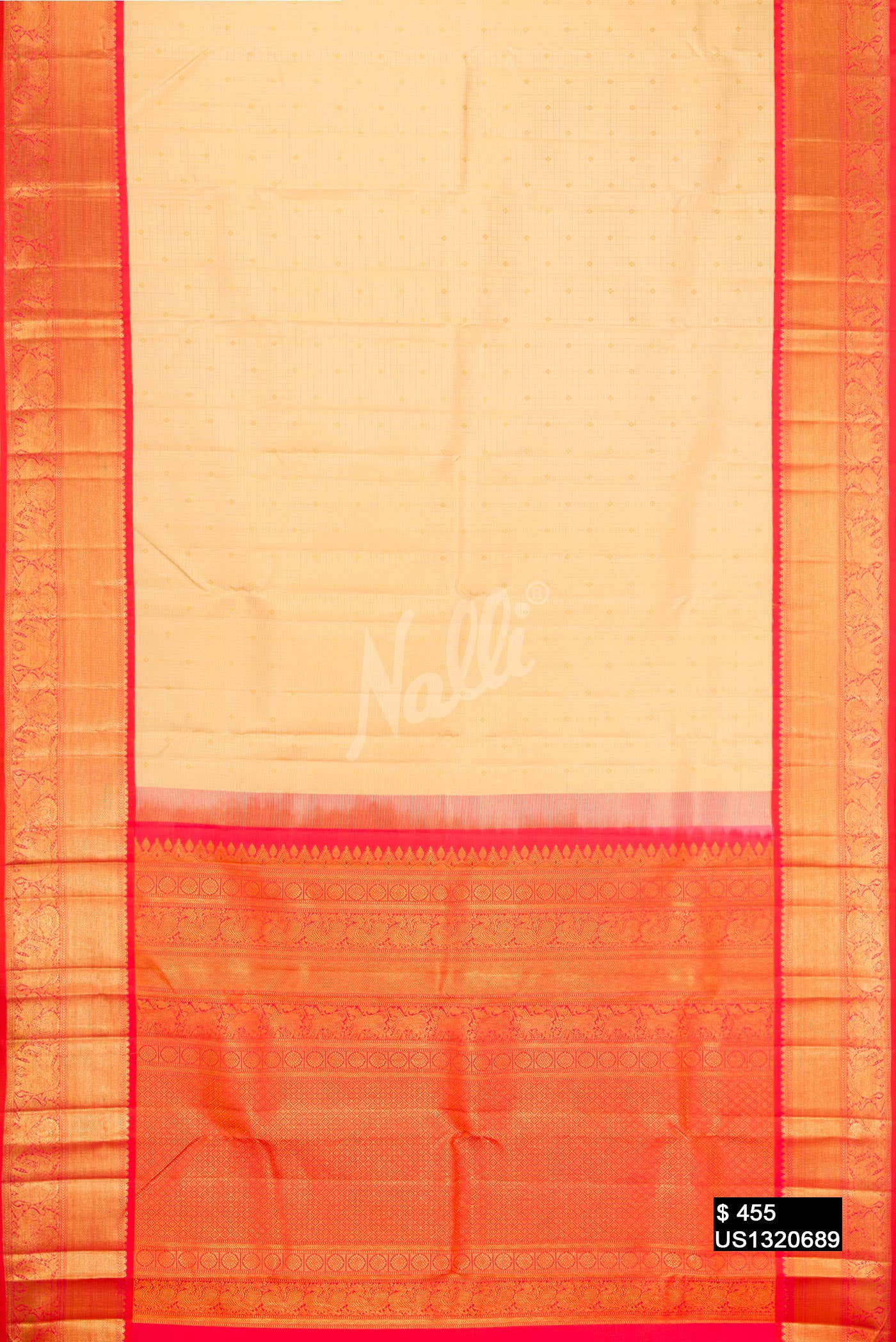 Sandal Kanchipuram Silk Saree