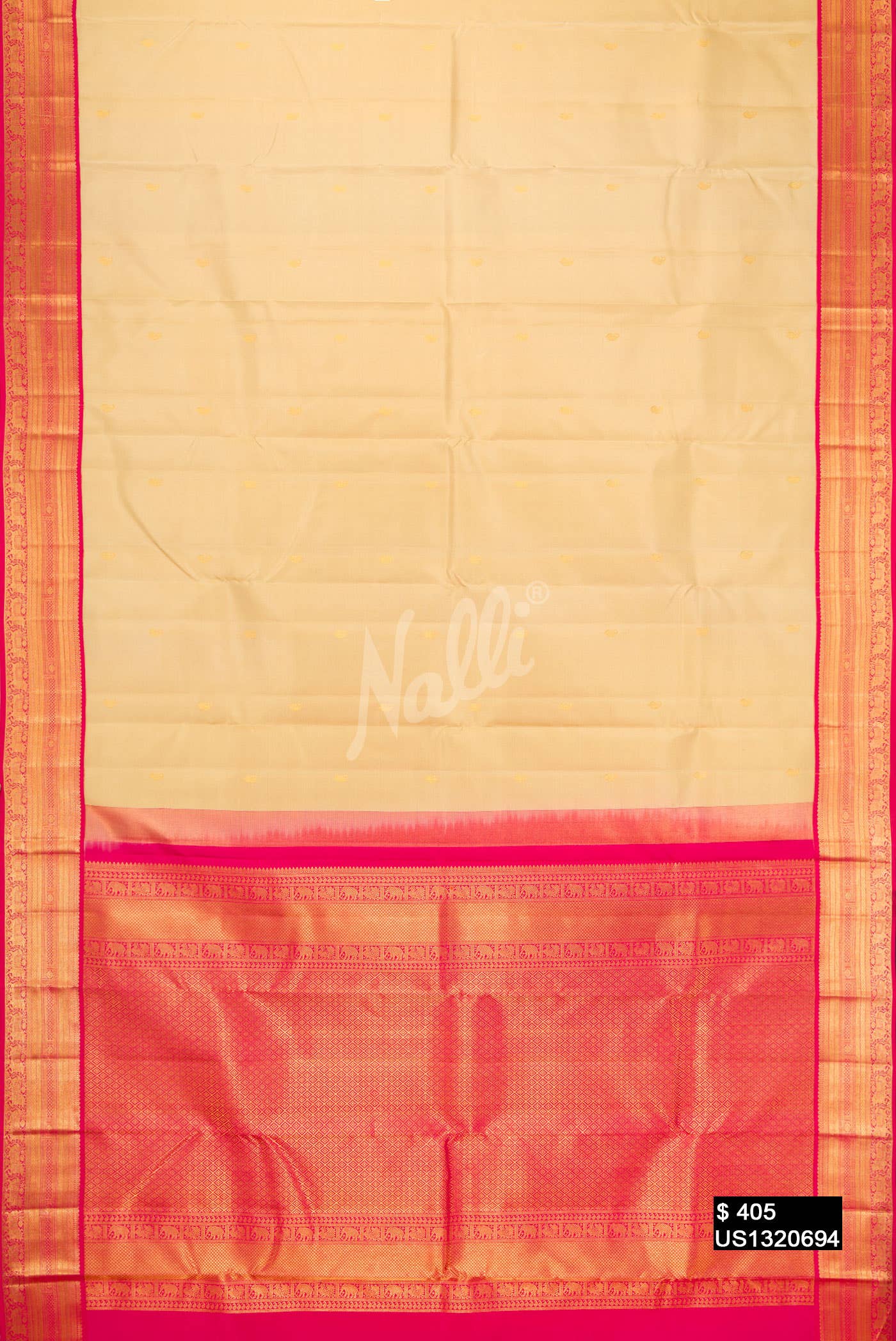 Sandal Kanchipuram Silk Saree