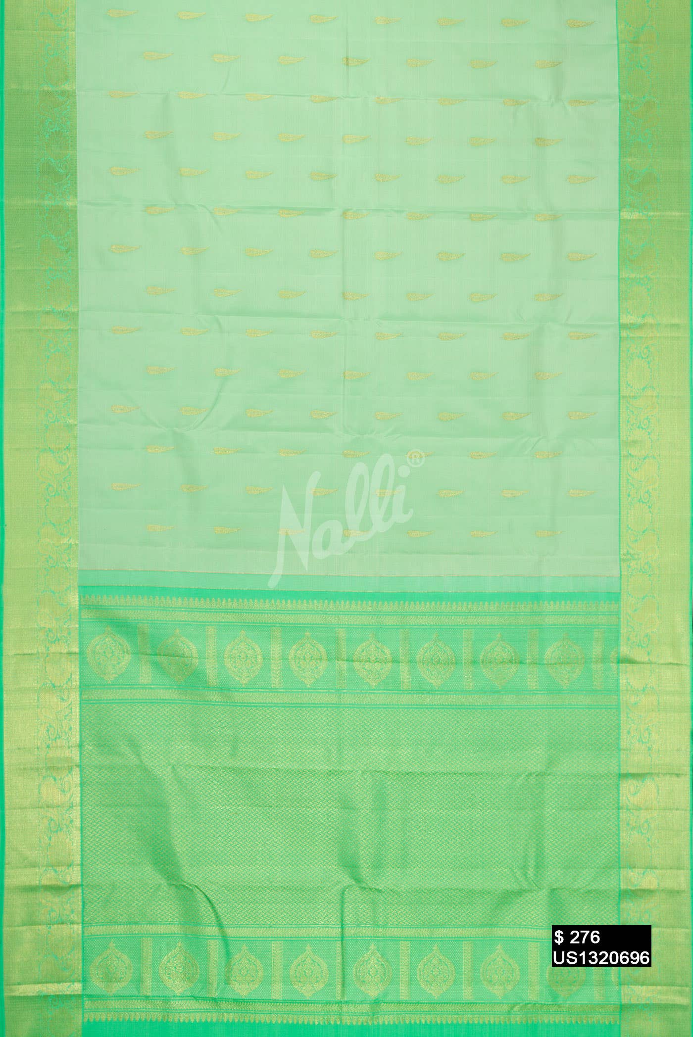 Light Green Kanchipuram Silk Saree