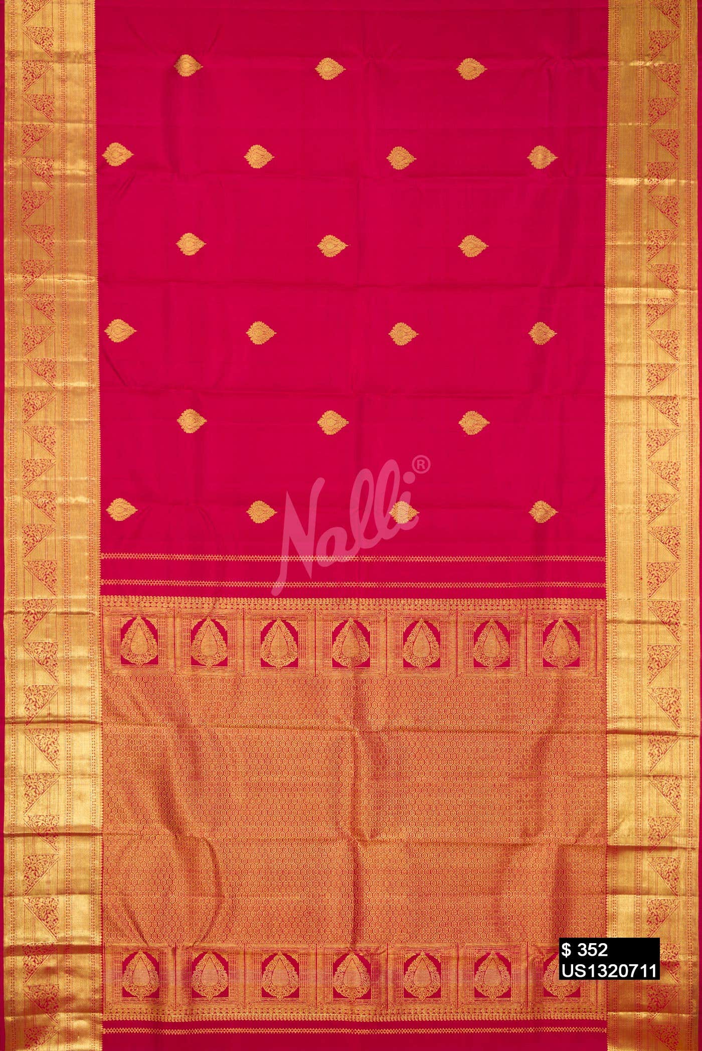 Imperial Red Kanchipuram Silk Saree