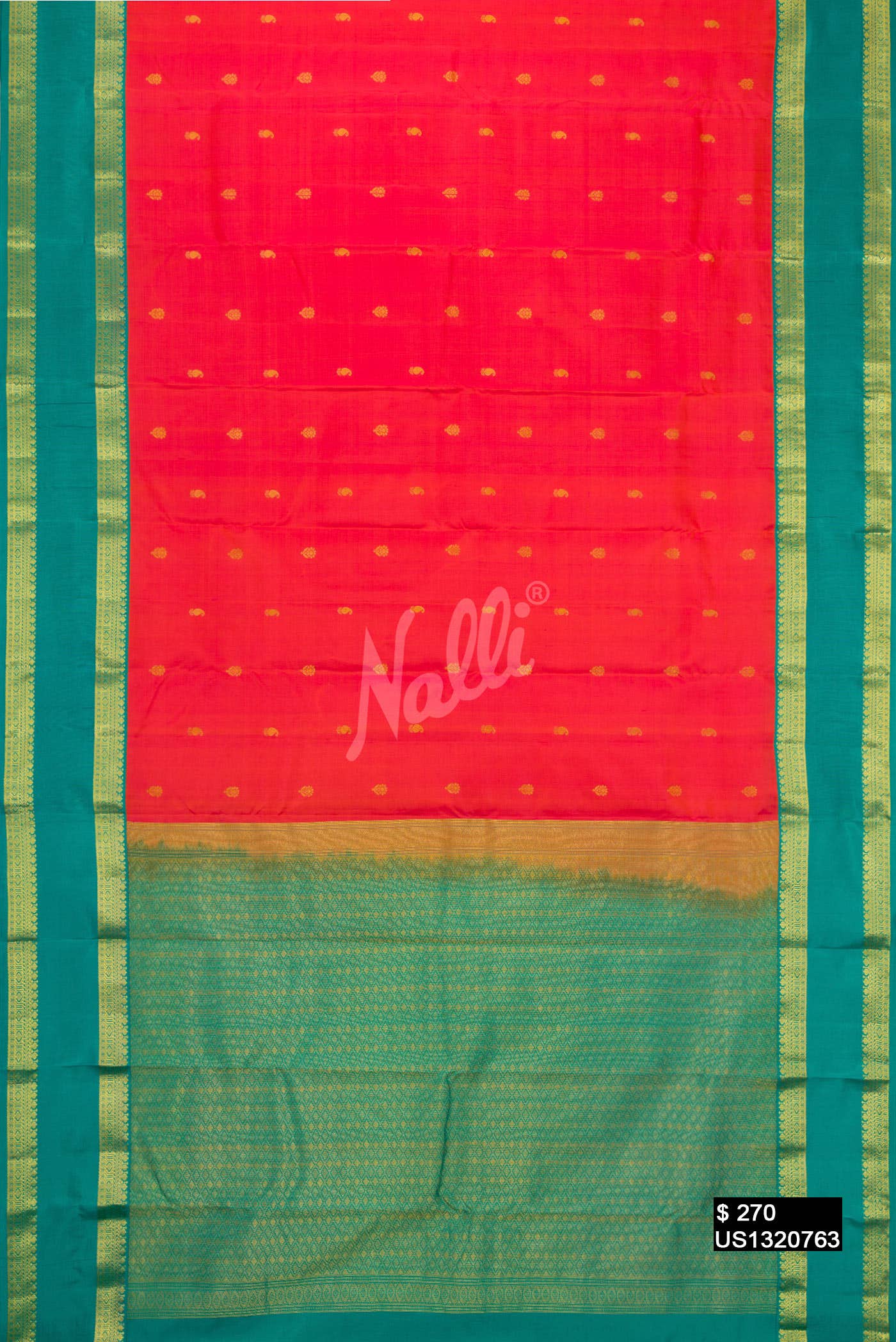 Imperial Red Kanchipuram Silk Saree