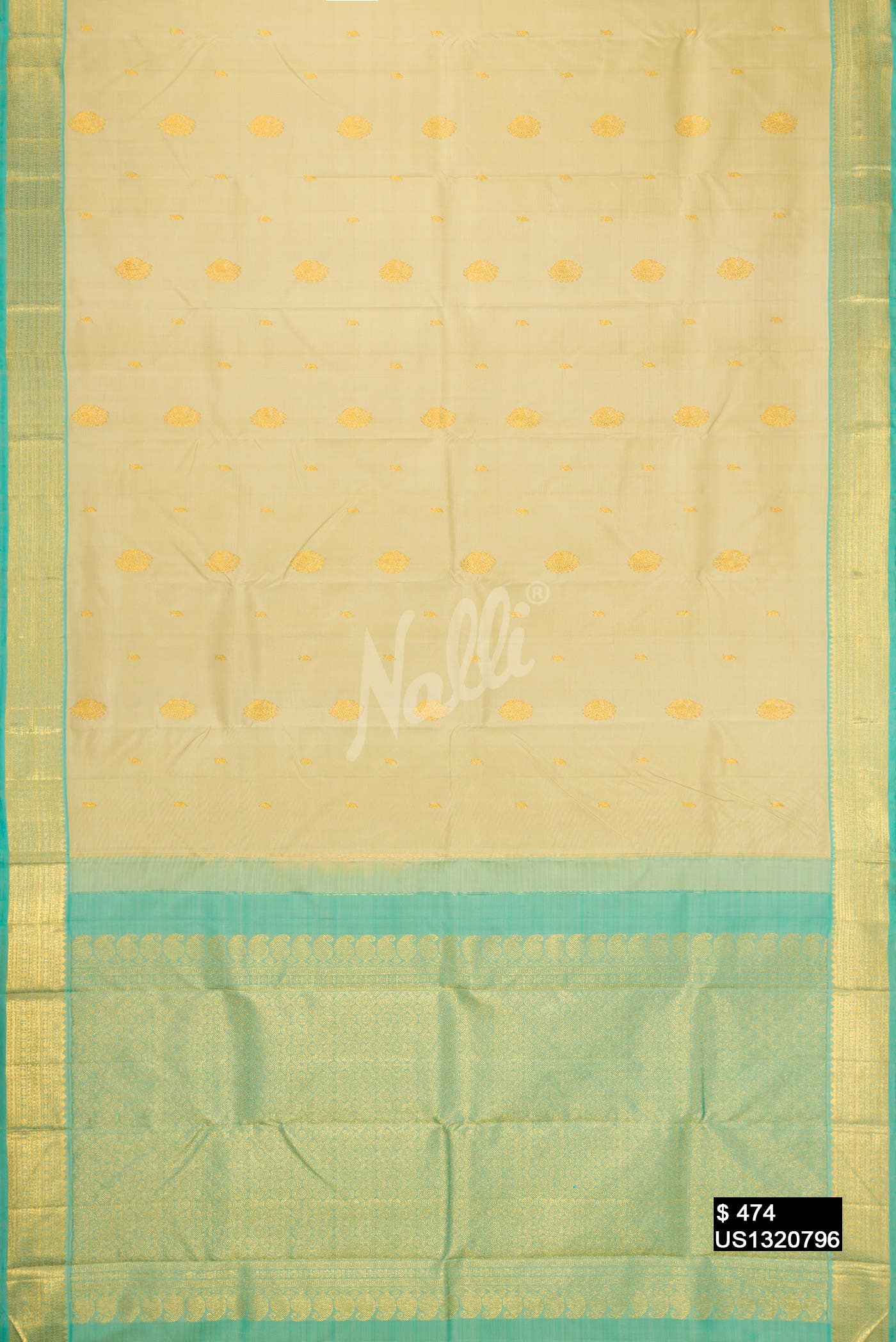 Pista Green Kanchipuram Silk Saree