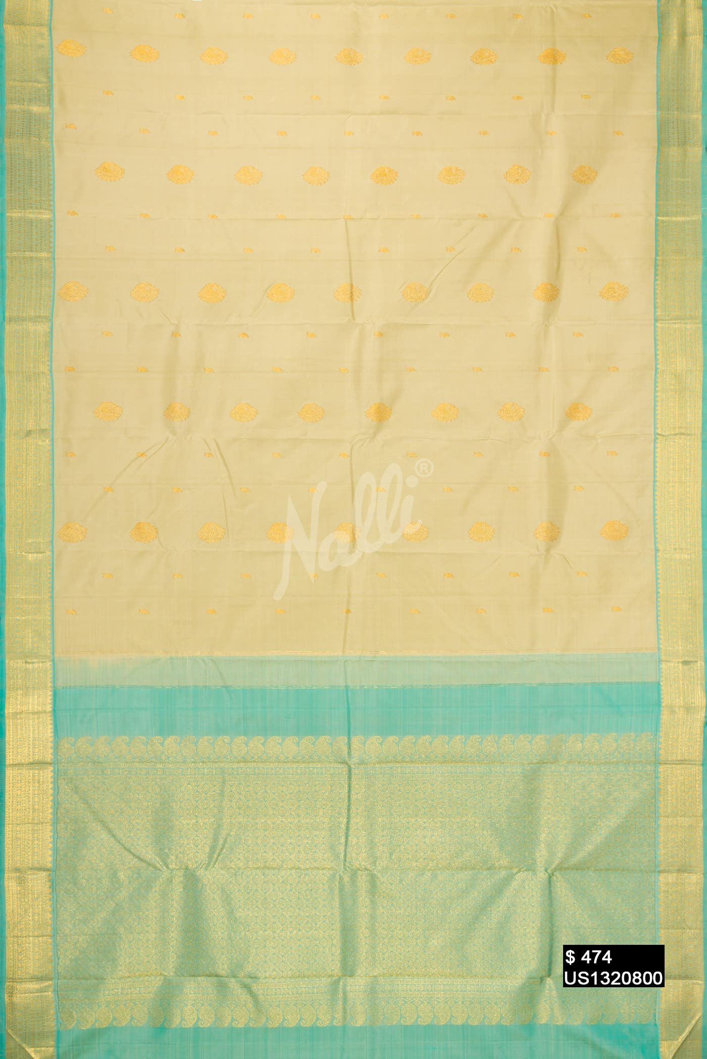 Pista Green Kanchipuram Silk Saree