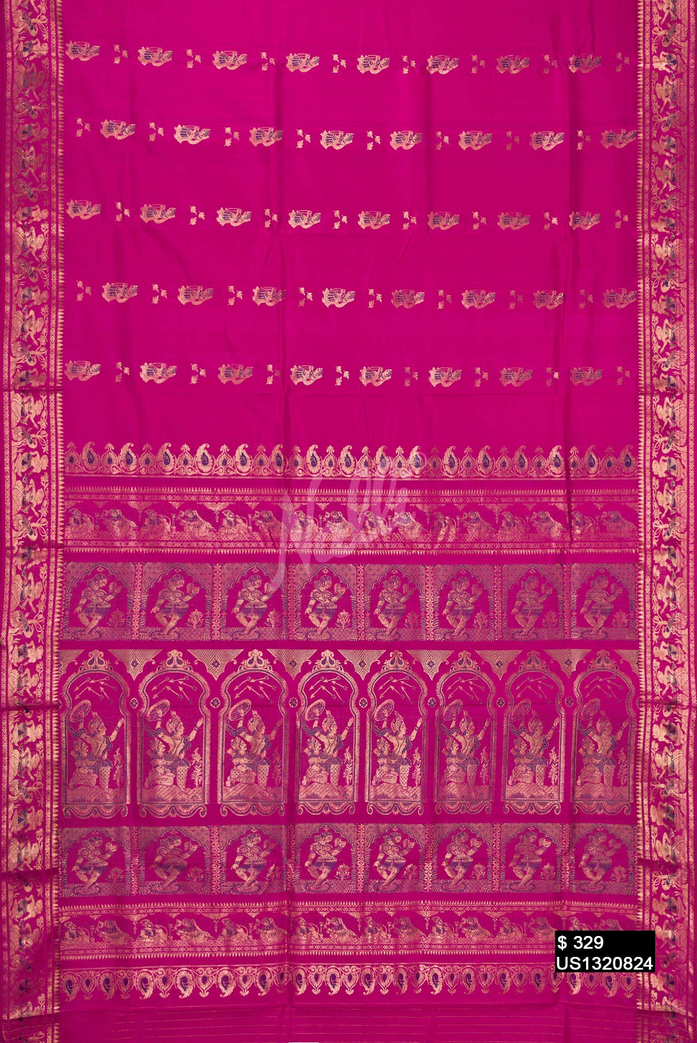 Rani Pink Baluchari Silk Saree
