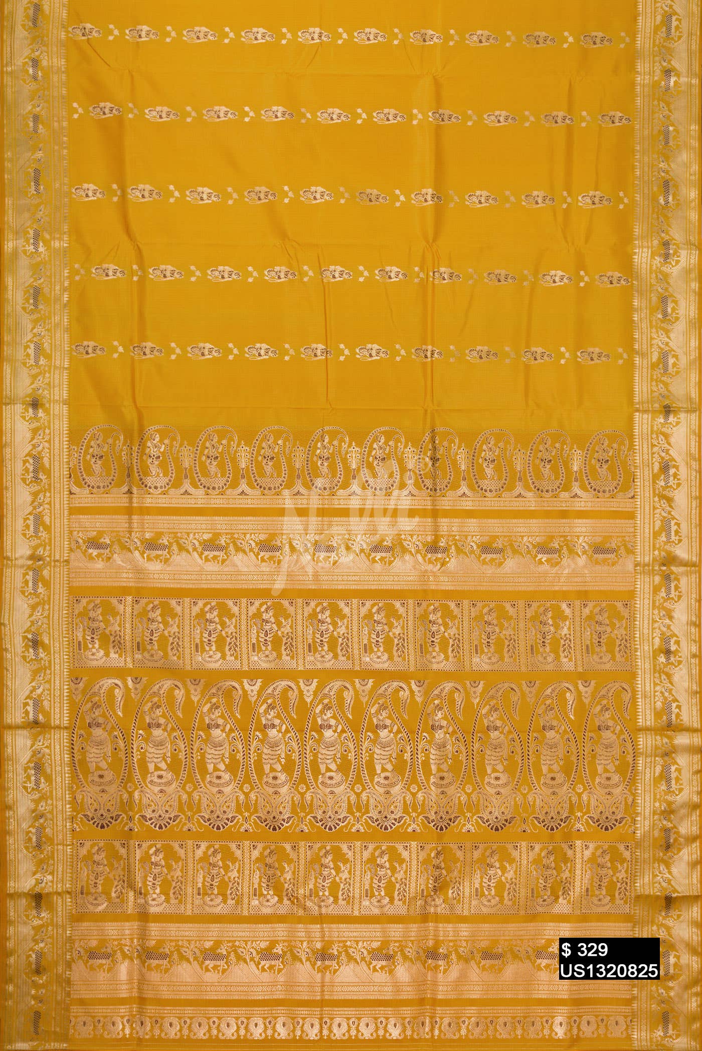 Mustard Baluchari Silk Saree