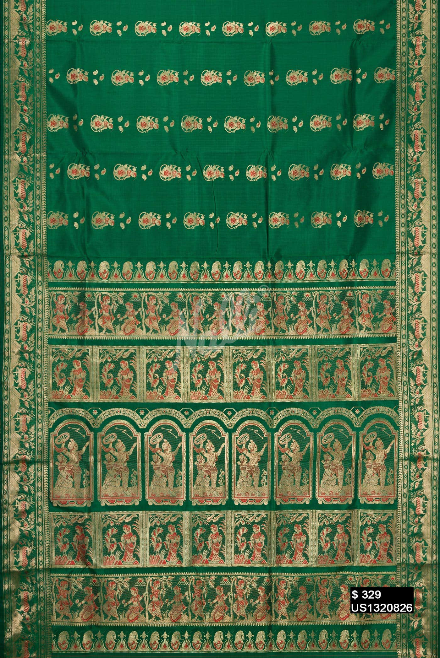 Green Baluchari Silk Saree