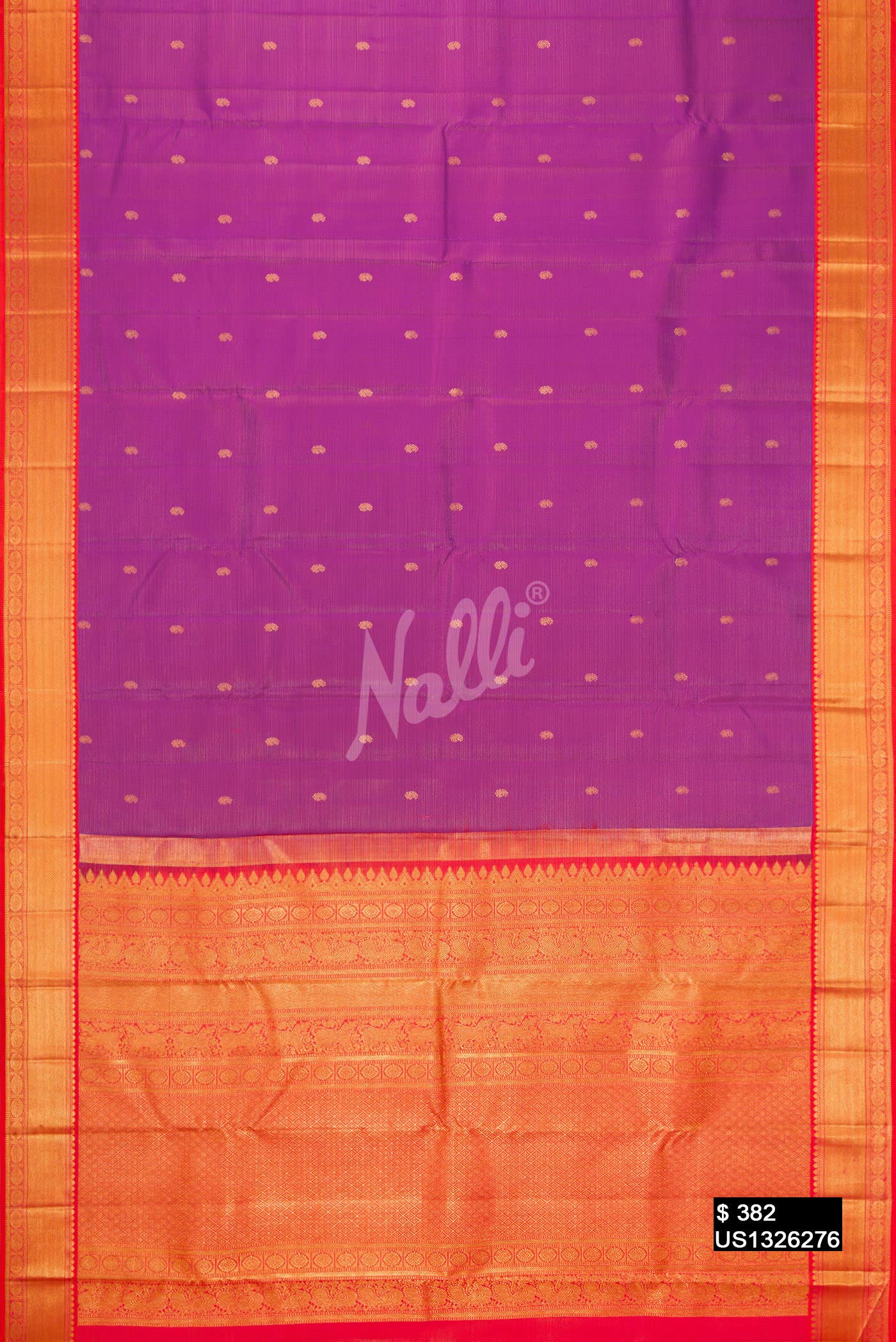 Purple Kanchipuram Silk Saree