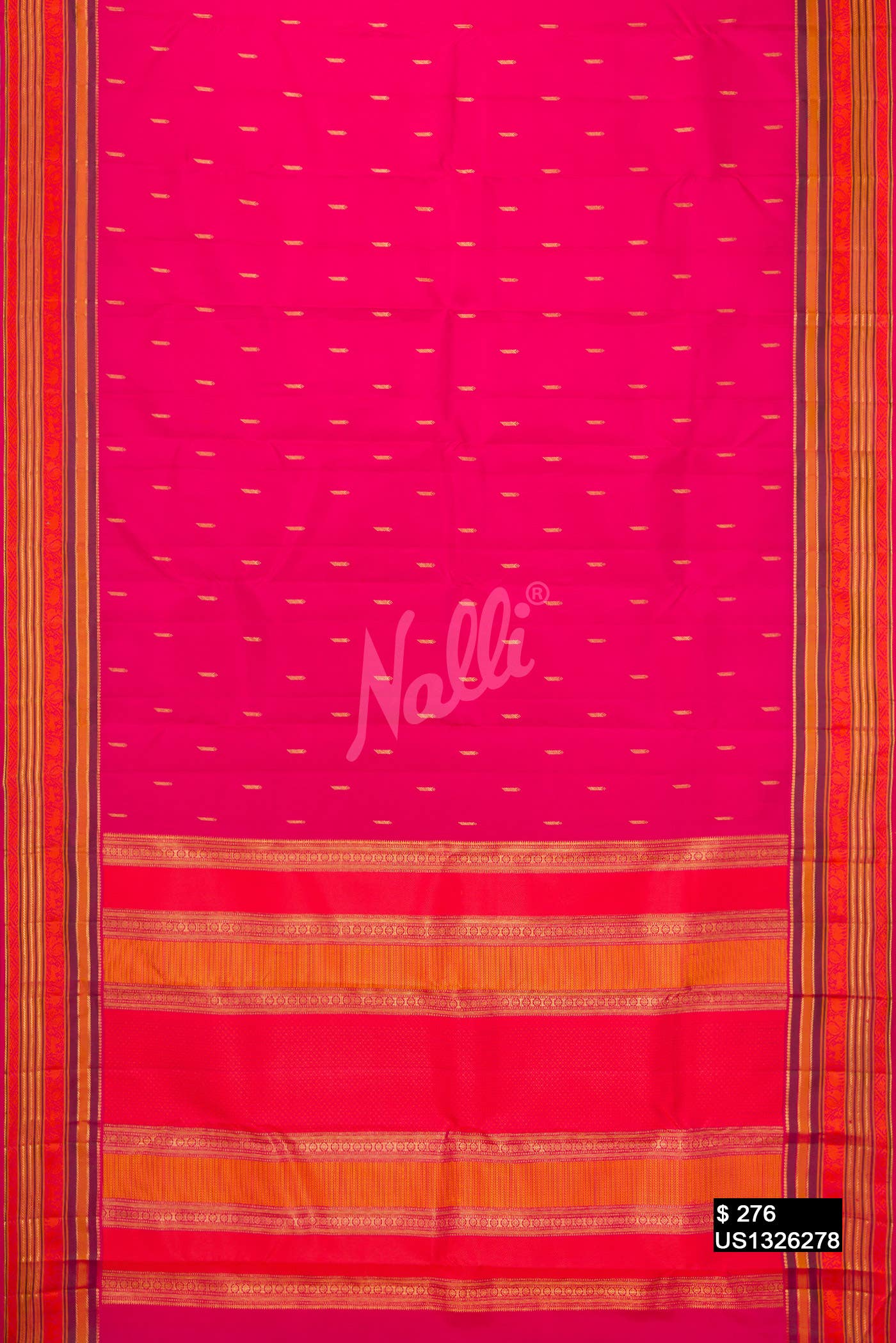 Pink Kanchipuram Silk Saree