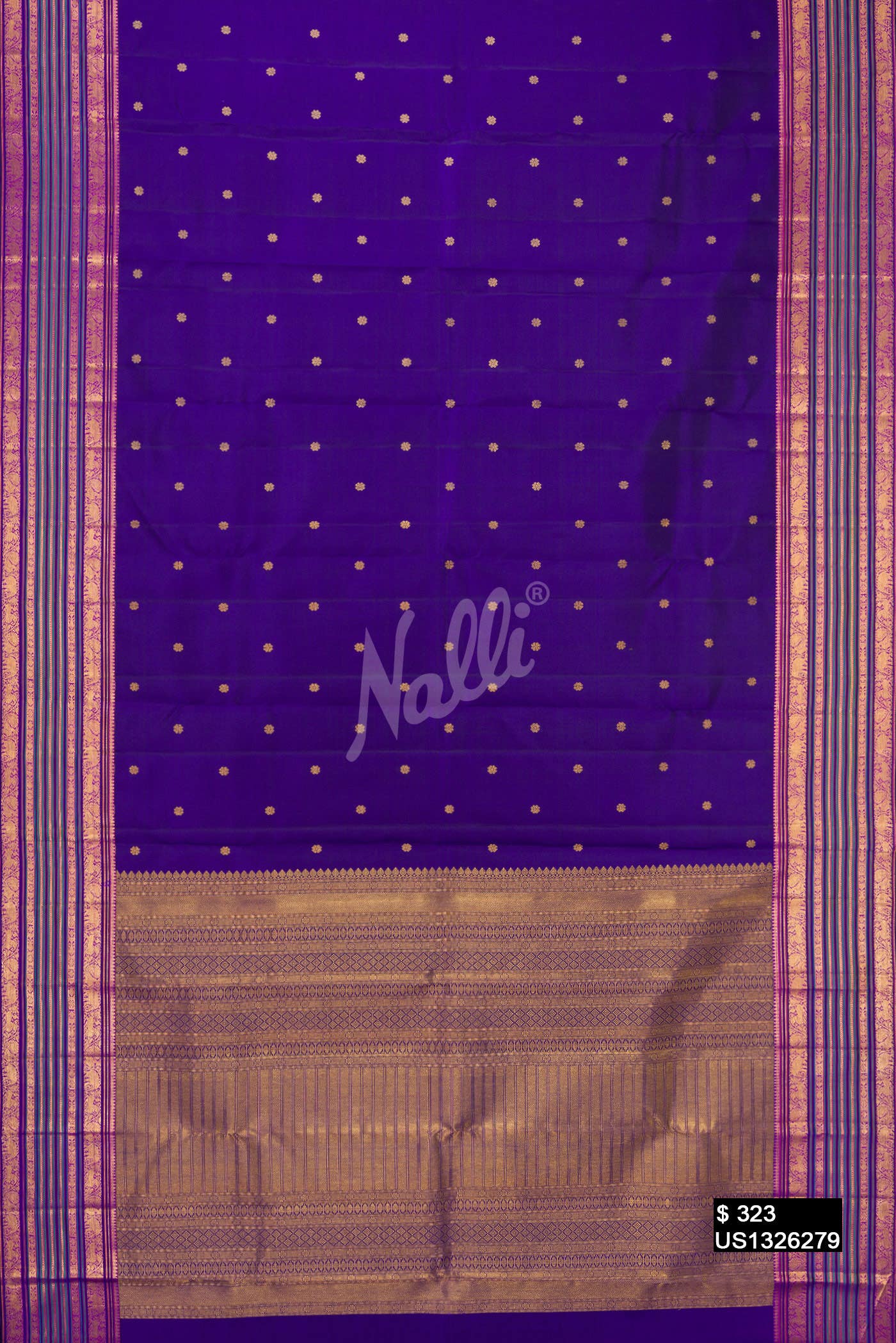 Navy Blue Kanchipuram Silk Saree