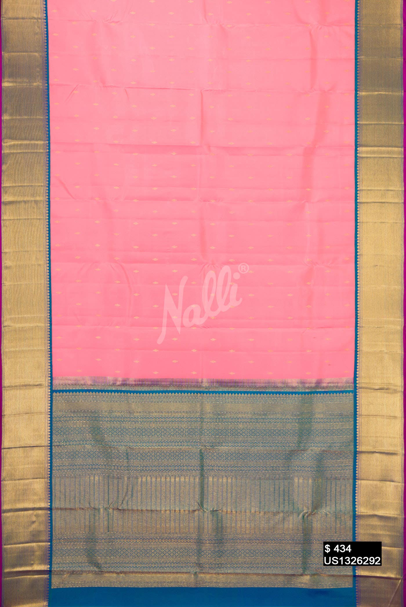 Peach Kanchipuram Silk Saree