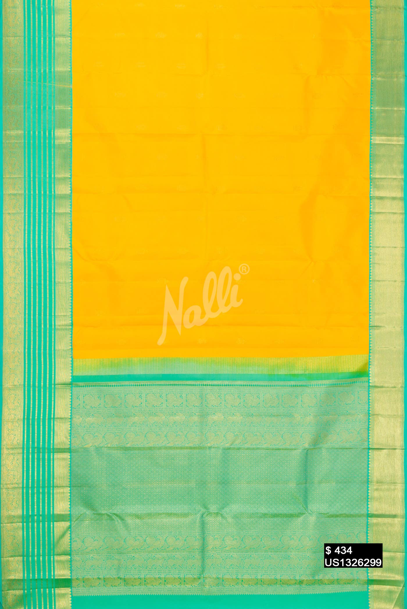 Yellow Kanchipuram Silk Saree