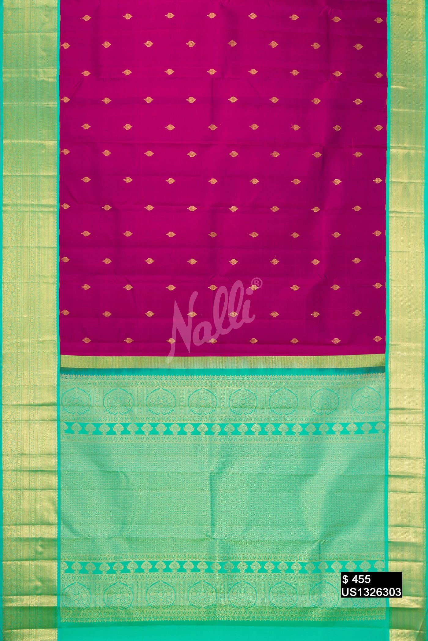 Magenta Kanchipuram Silk Saree