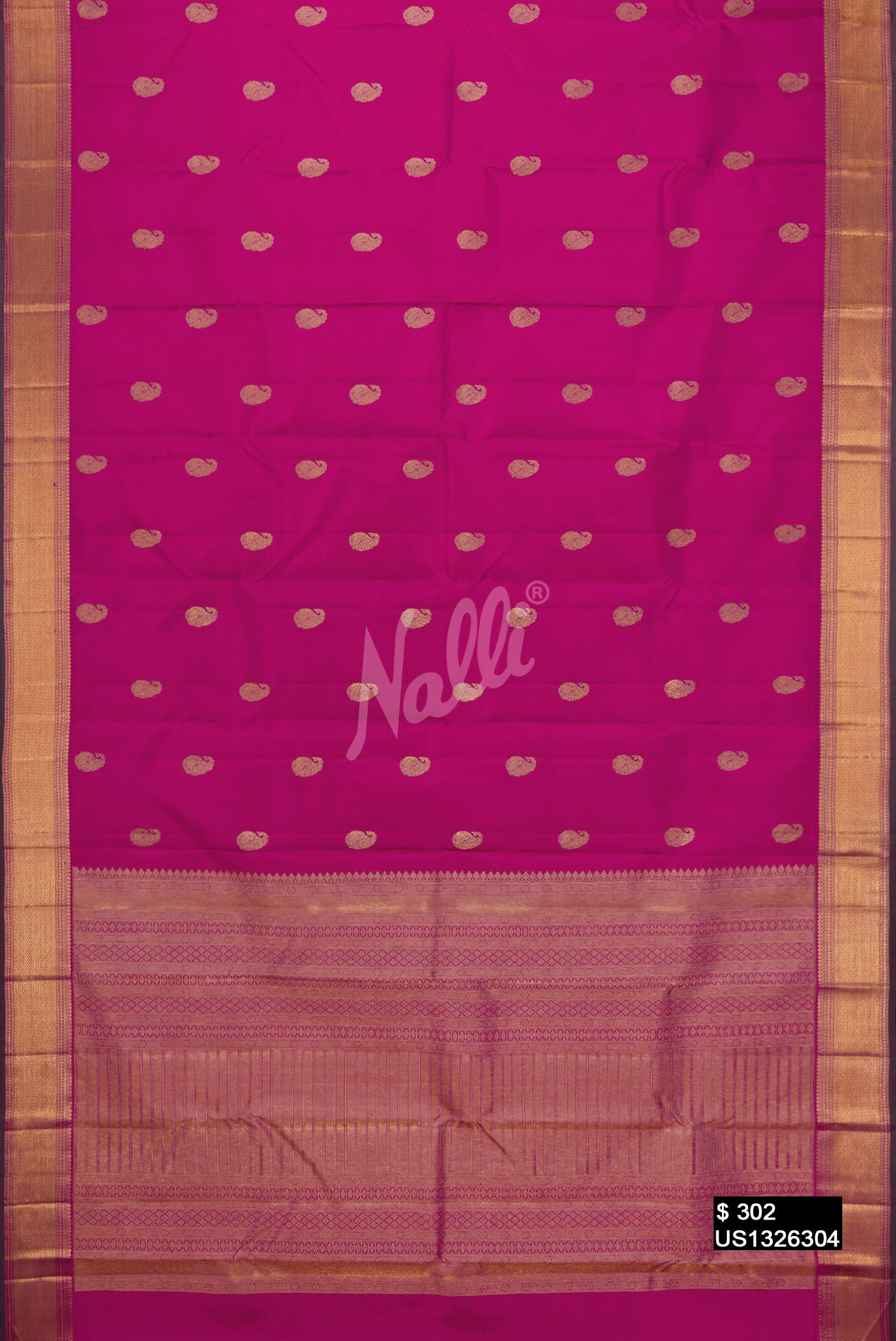 Magenta Kanchipuram Silk Saree