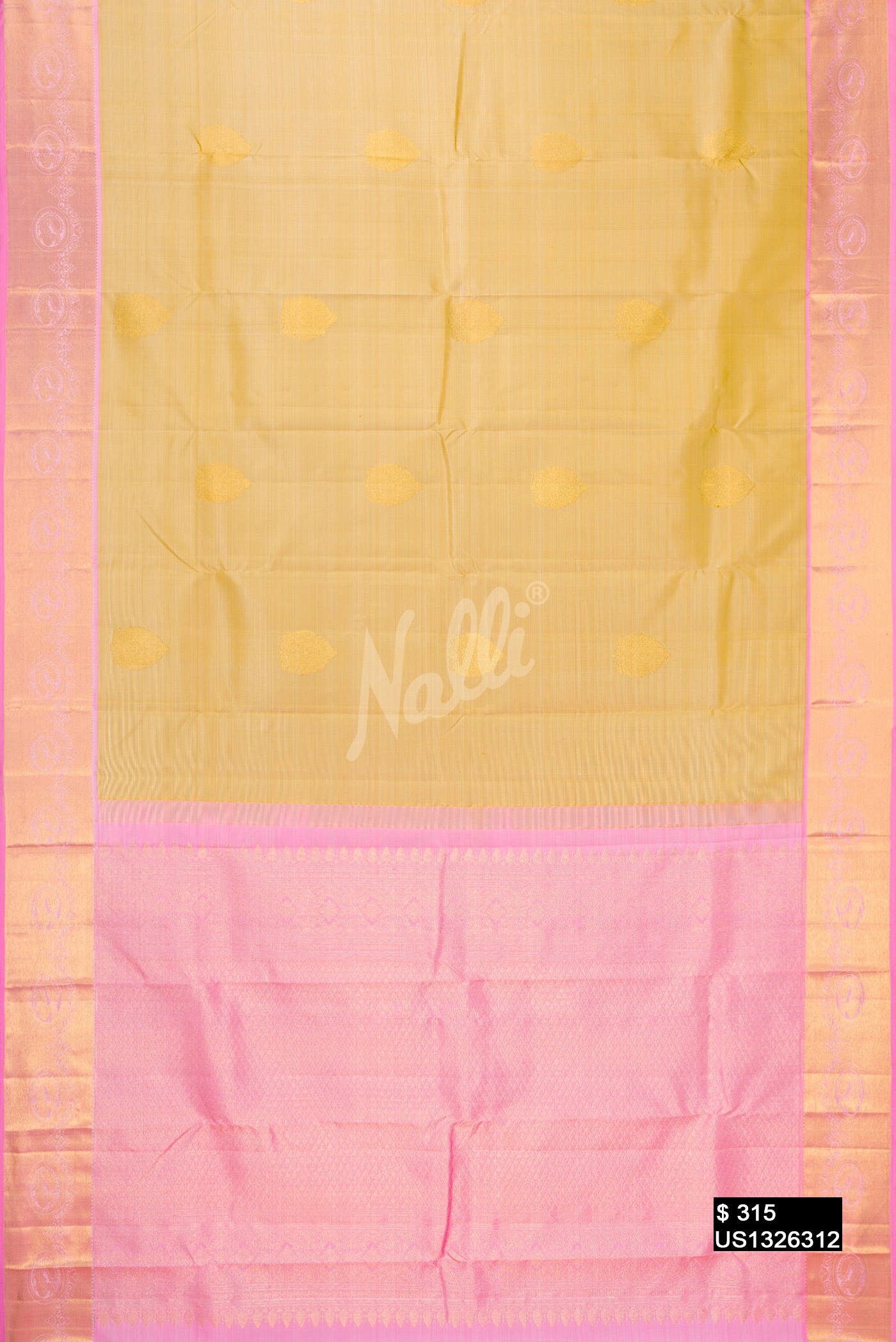 Sandal Kanchipuram Silk Saree