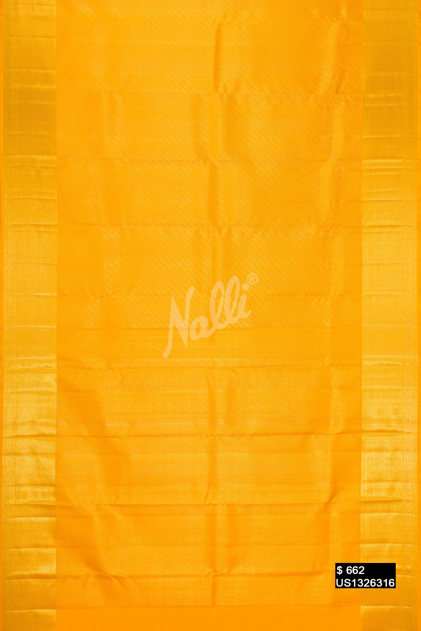 Mustard Kanchipuram Silk Saree