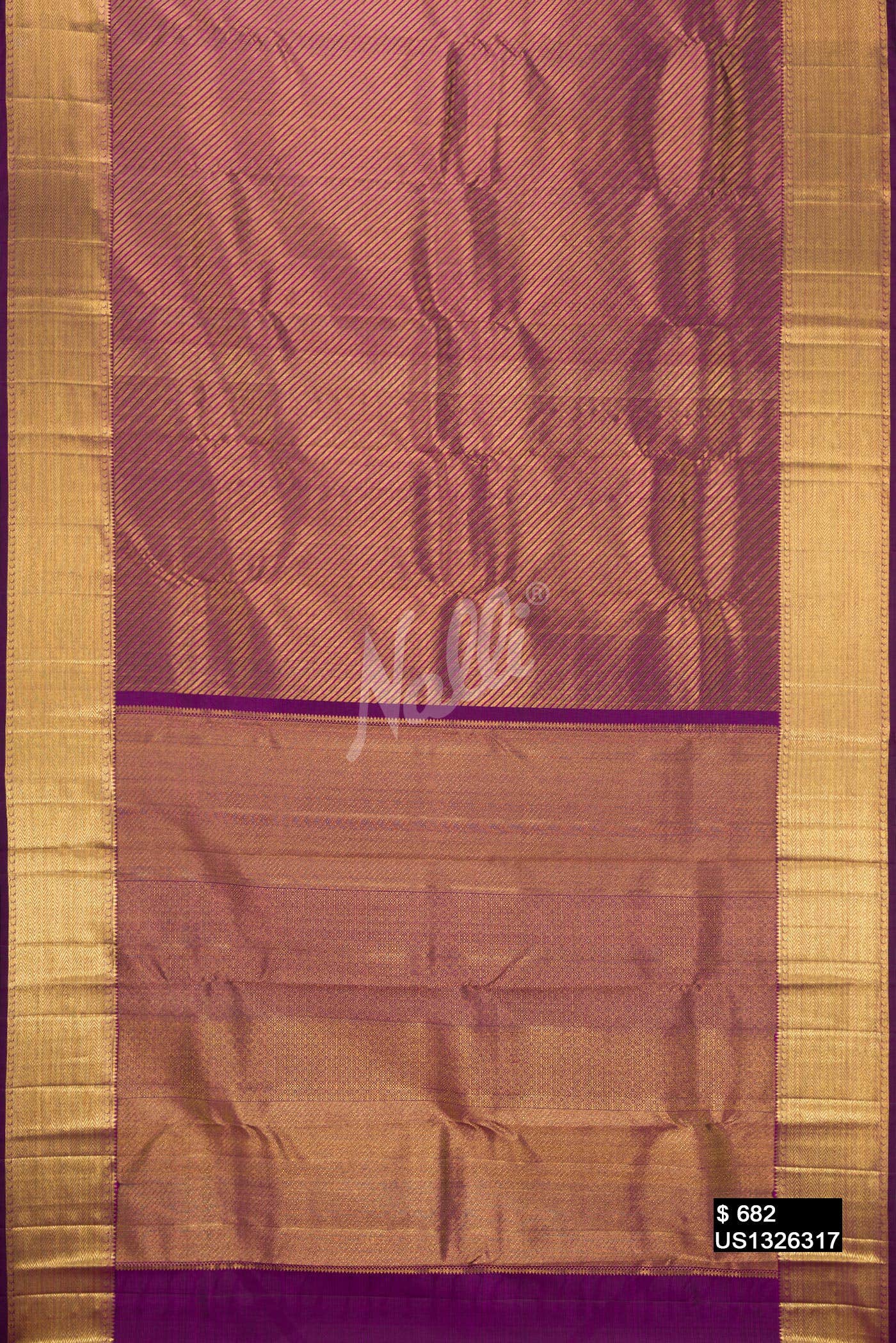 Violet Kanchipuram Silk Saree