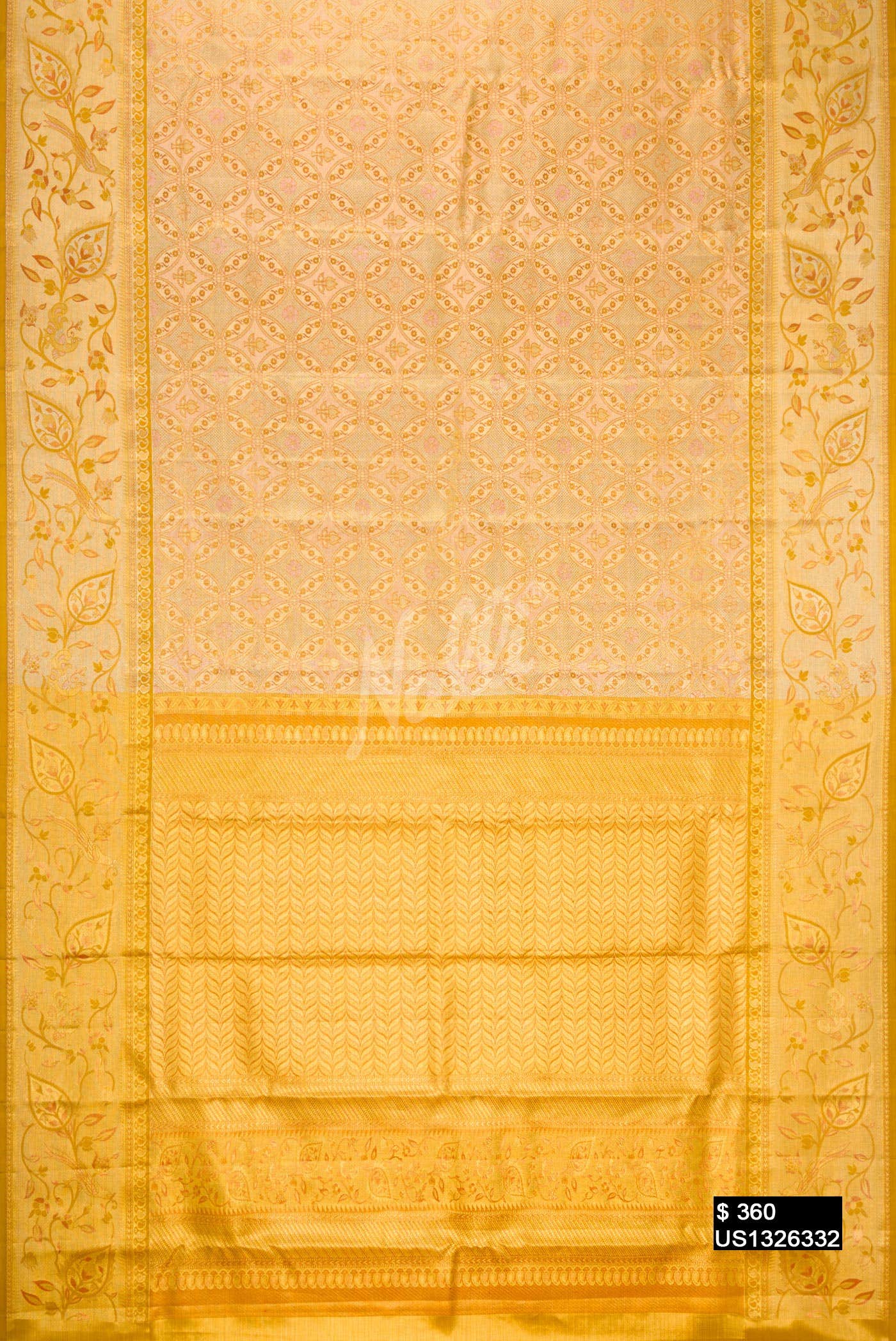 Gold Kanchipuram Tissue Silk Saree