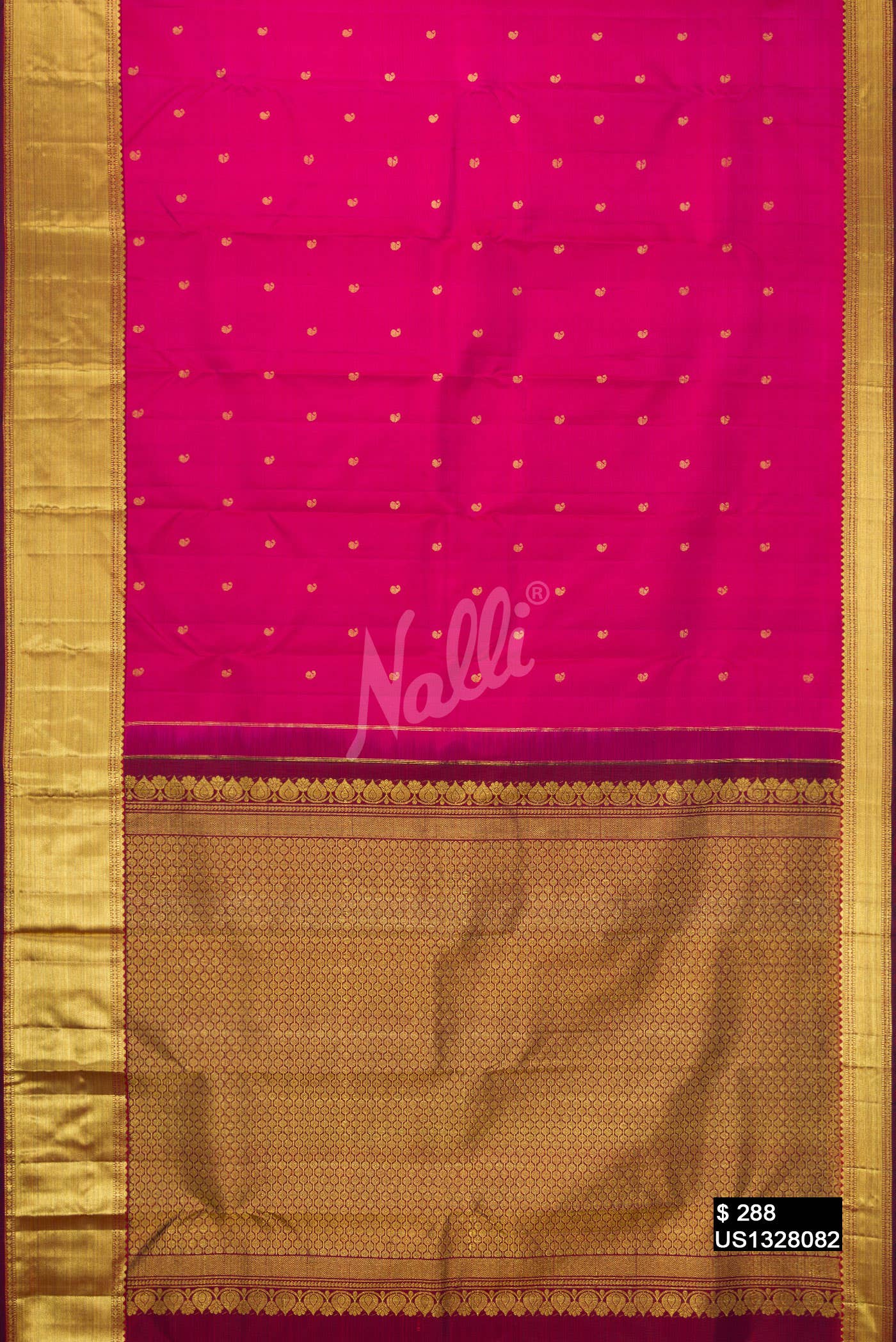 Rani Pink Kanchipuram Silk Saree