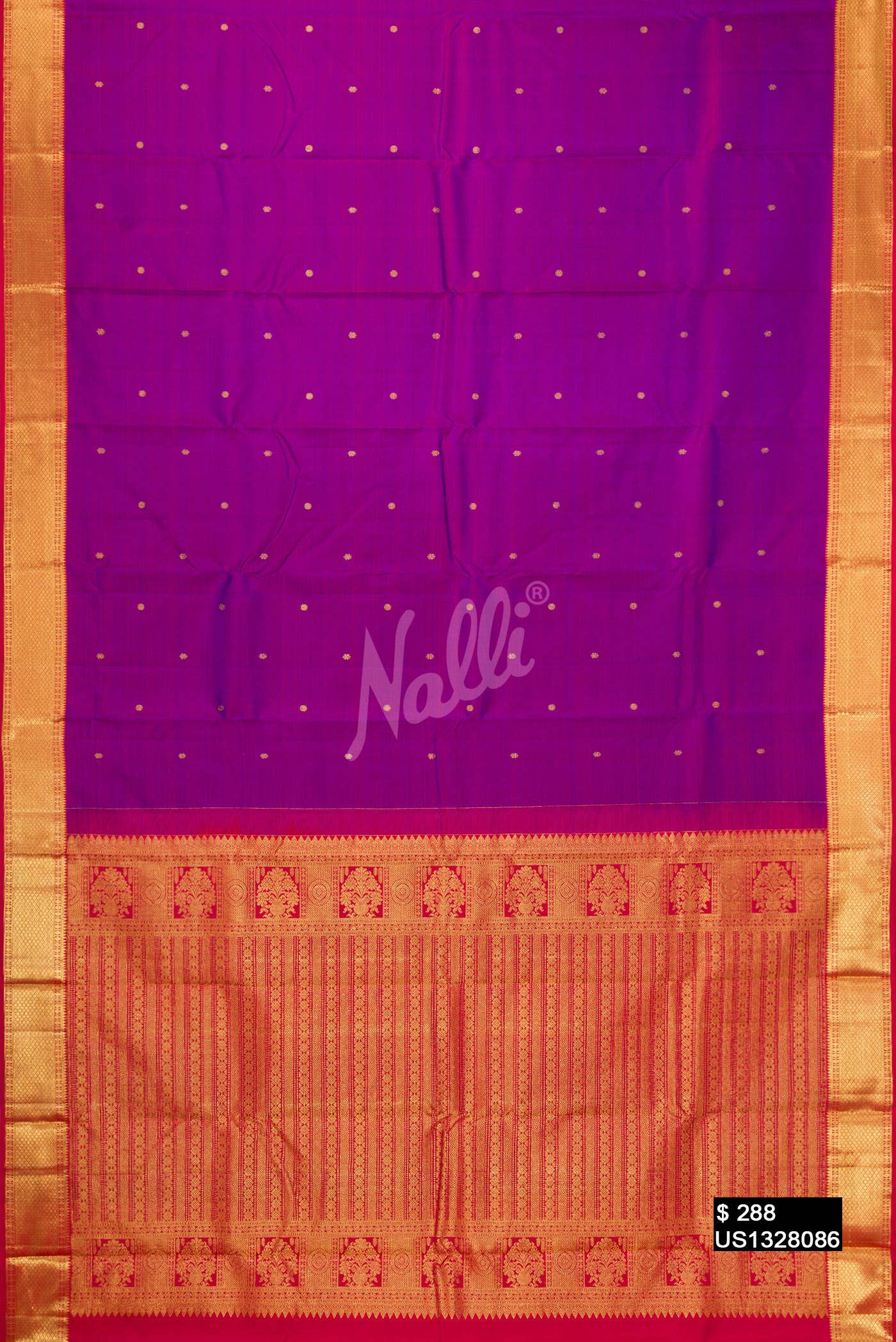 Purple Kanchipuram Silk Saree