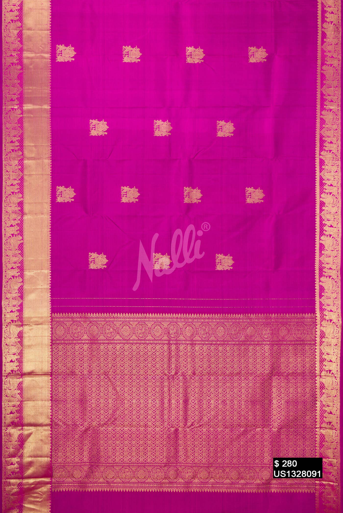 Purple Kanchipuram Silk Saree