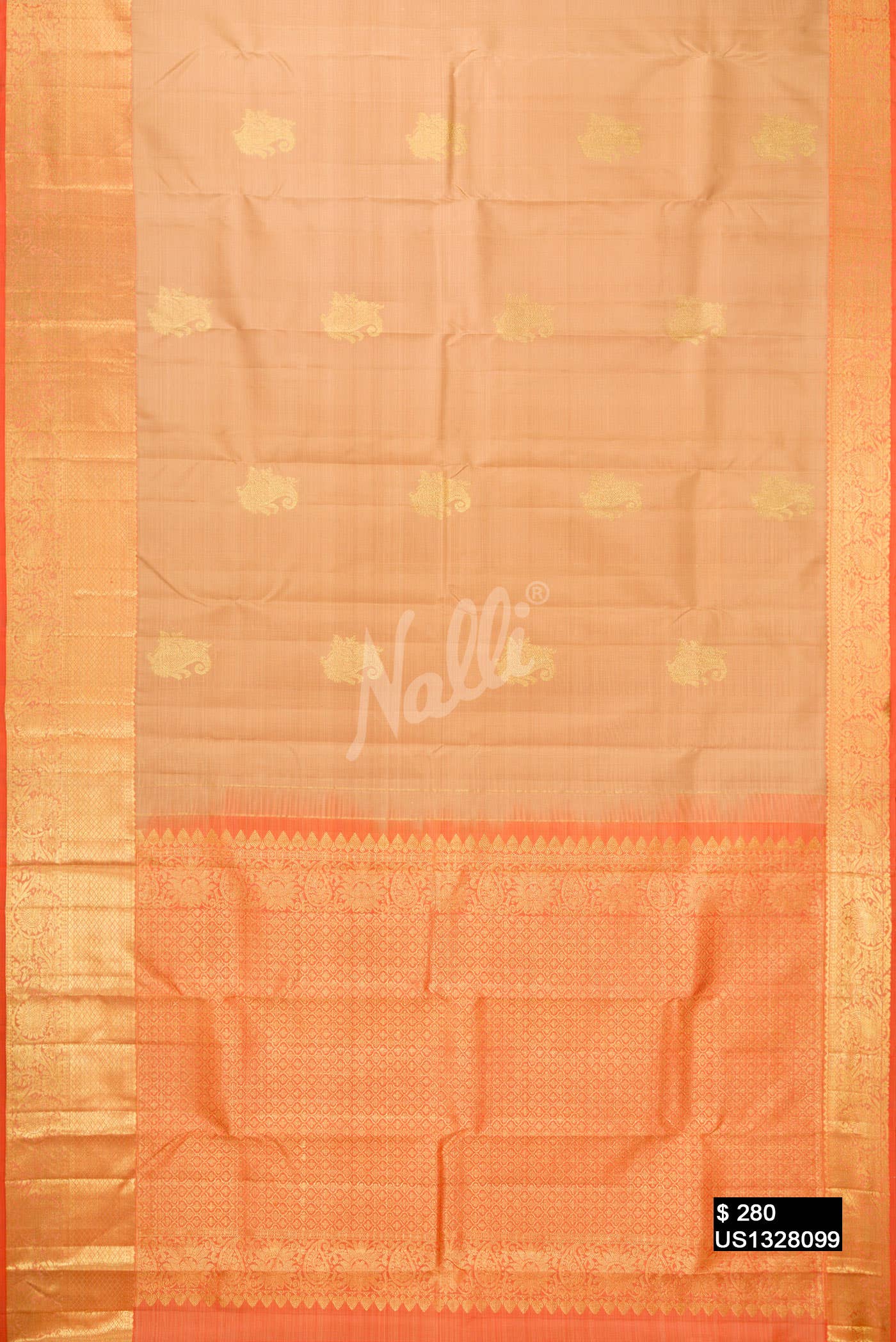 Brown Kanchipuram Silk Saree