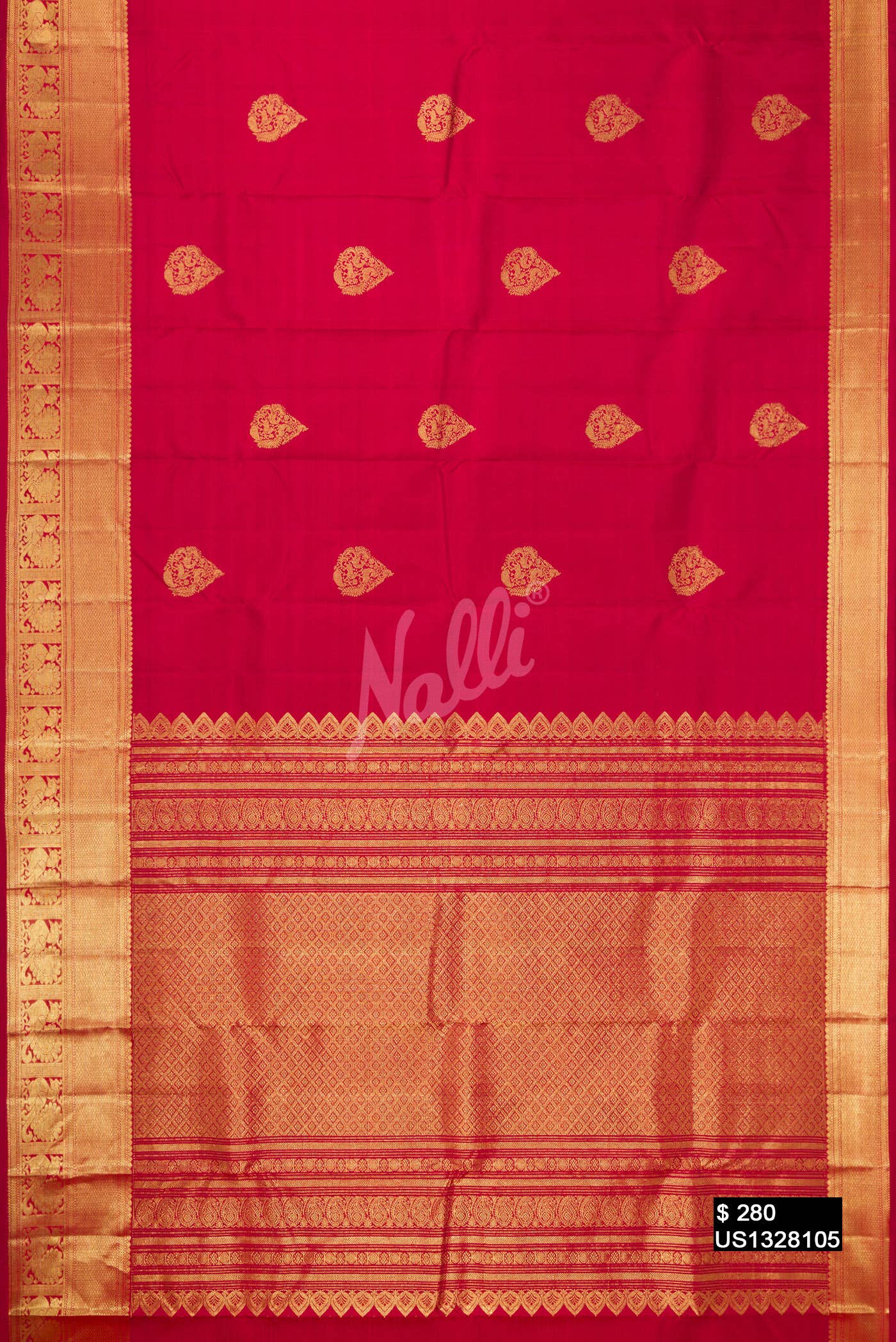 Red Kanchipuram Silk Saree