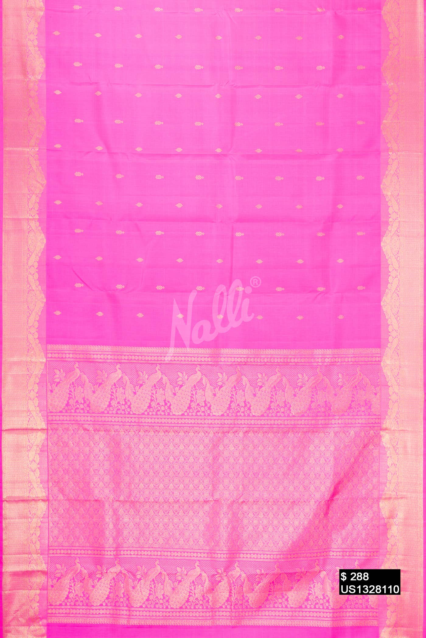 Pink Kanchipuram Silk Saree