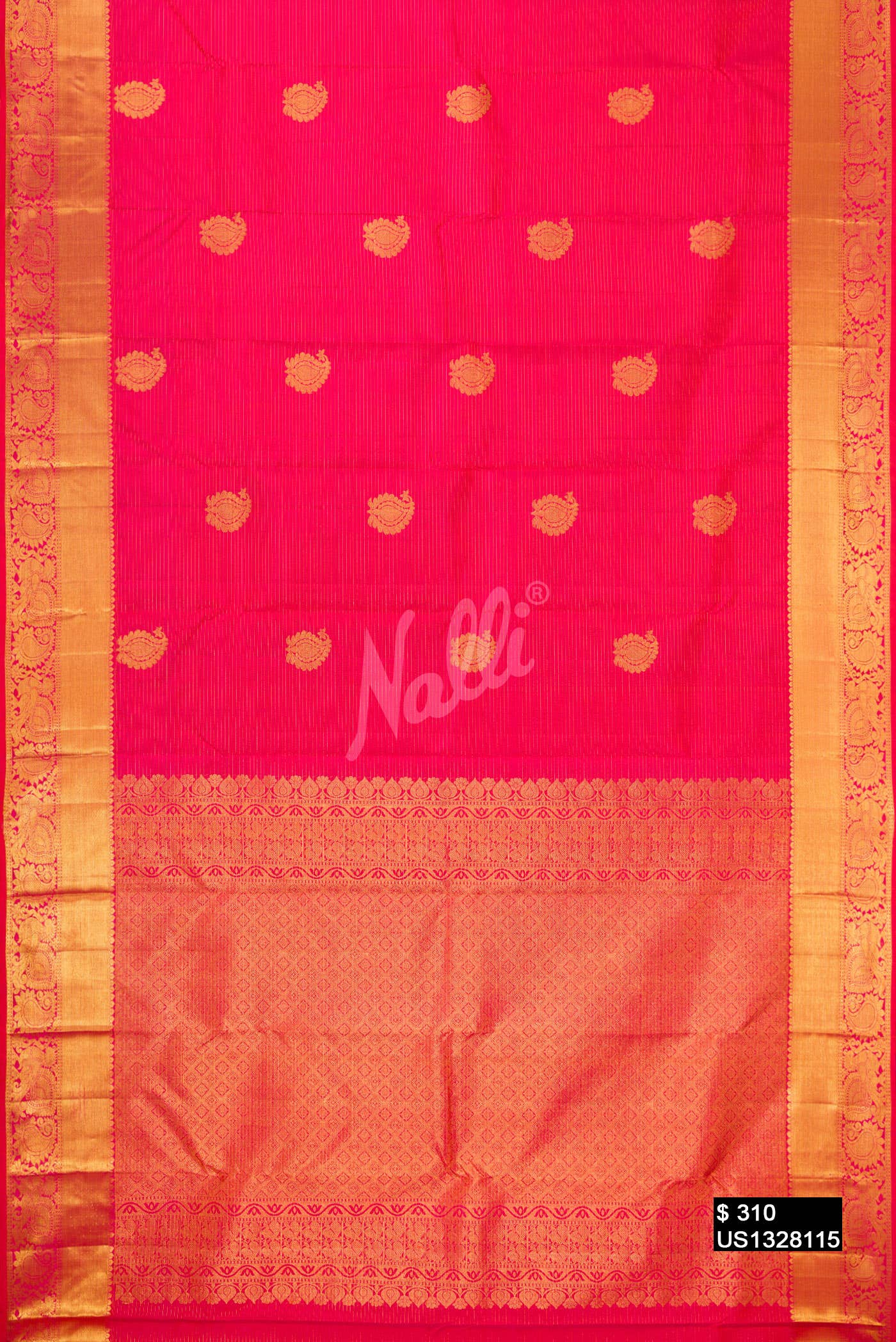 Pink Kanchipuram Silk Saree