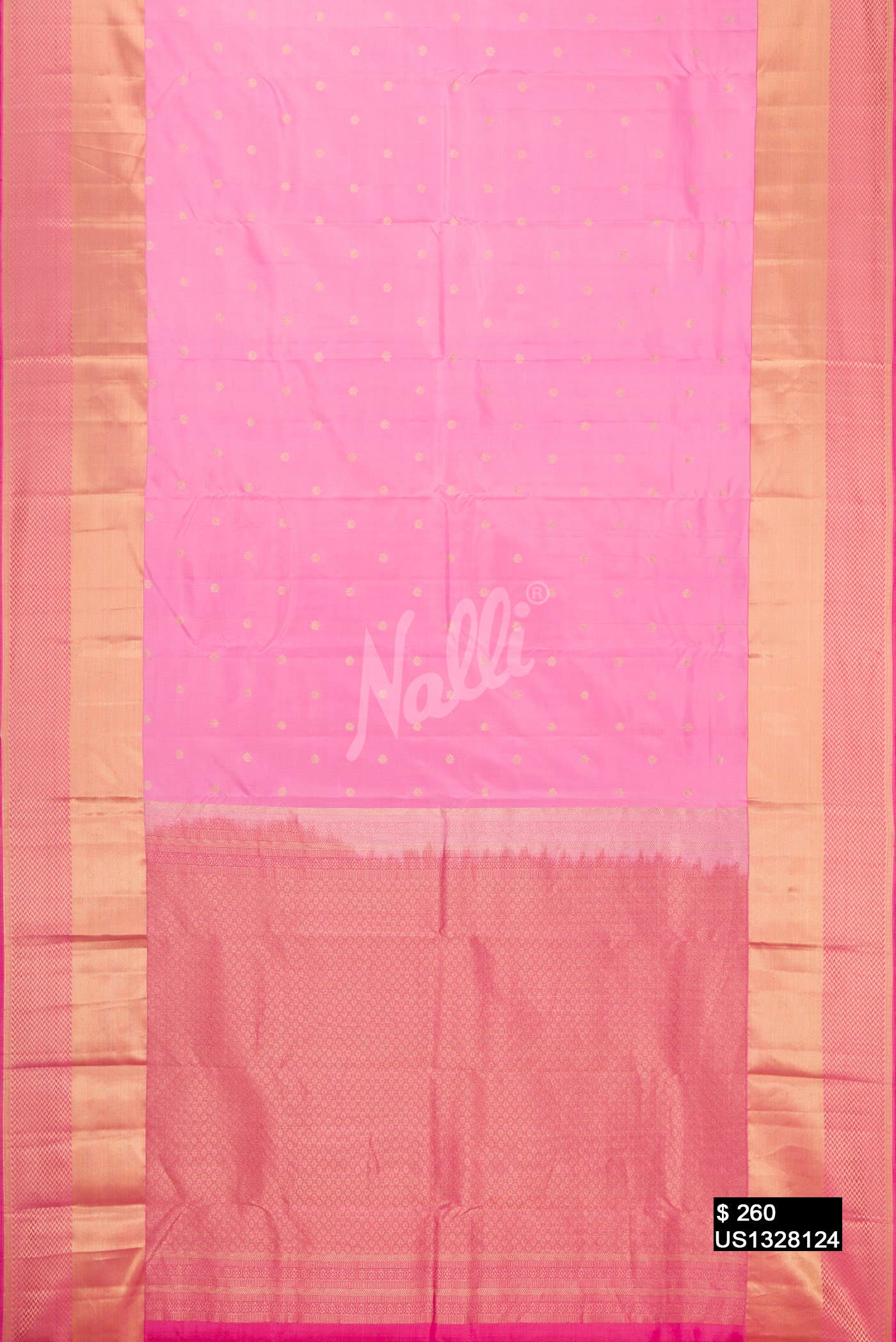 Pink Kanchipuram Silk Saree