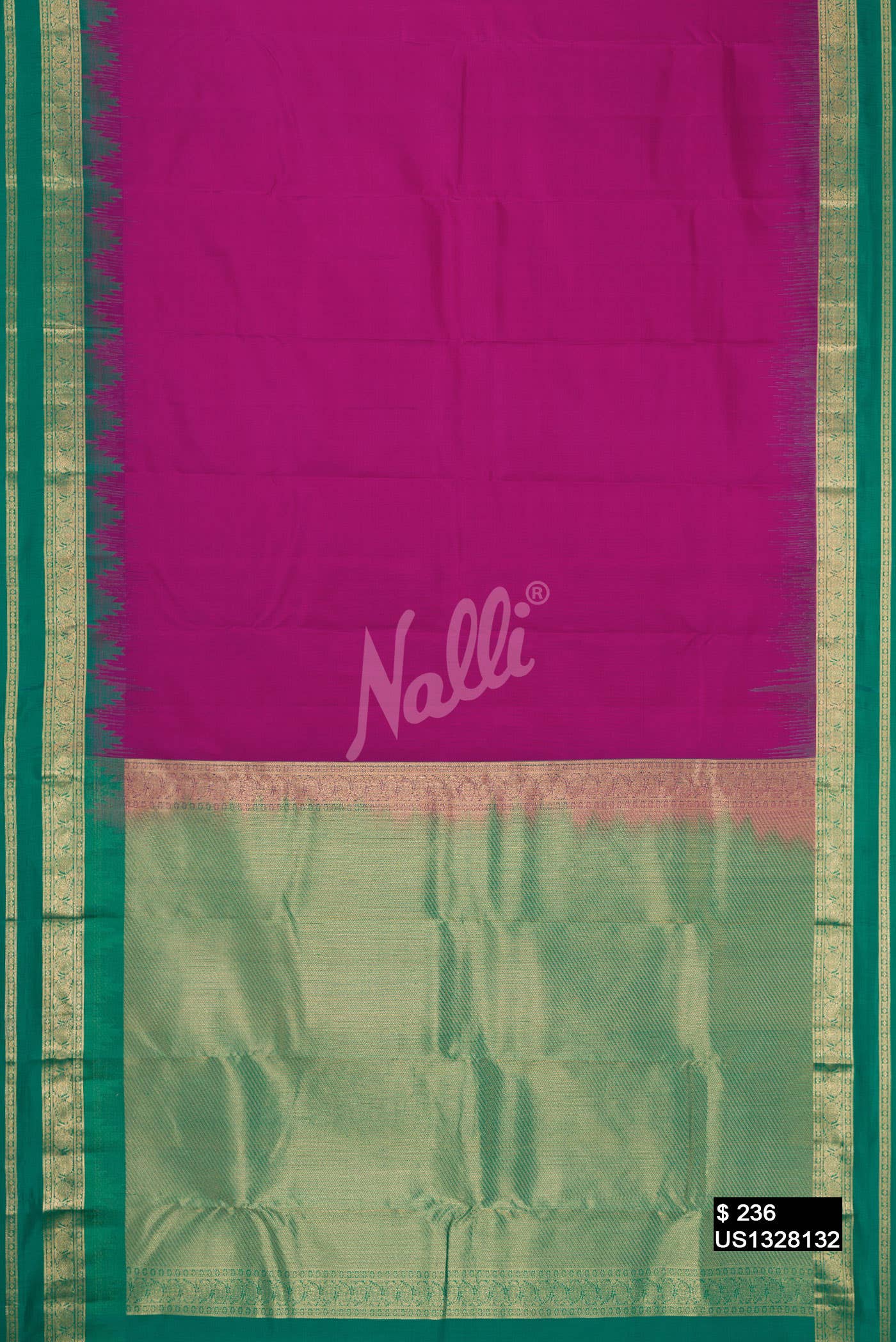 Rani Pink Kanchipuram Silk Saree