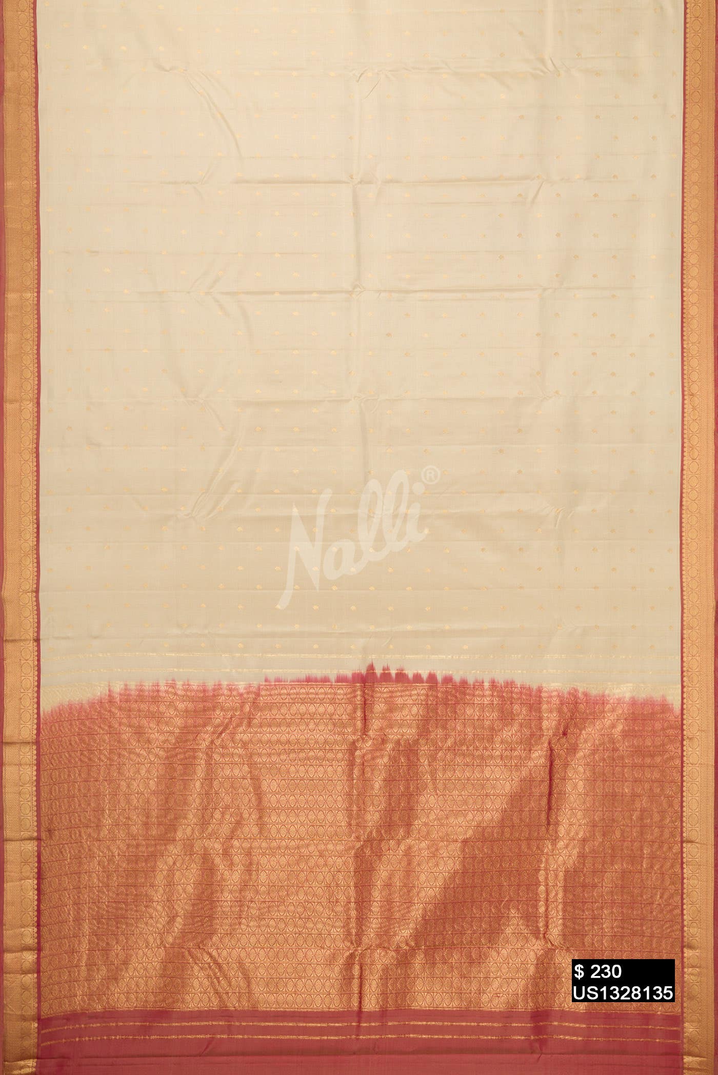 Sandal Kanchipuram Silk Saree