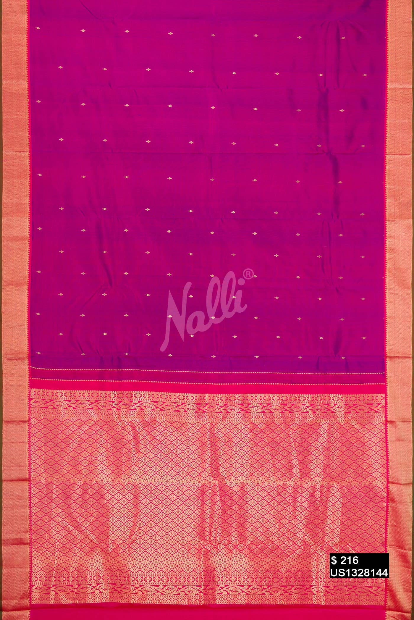 Magenta Kanchipuram Silk Saree