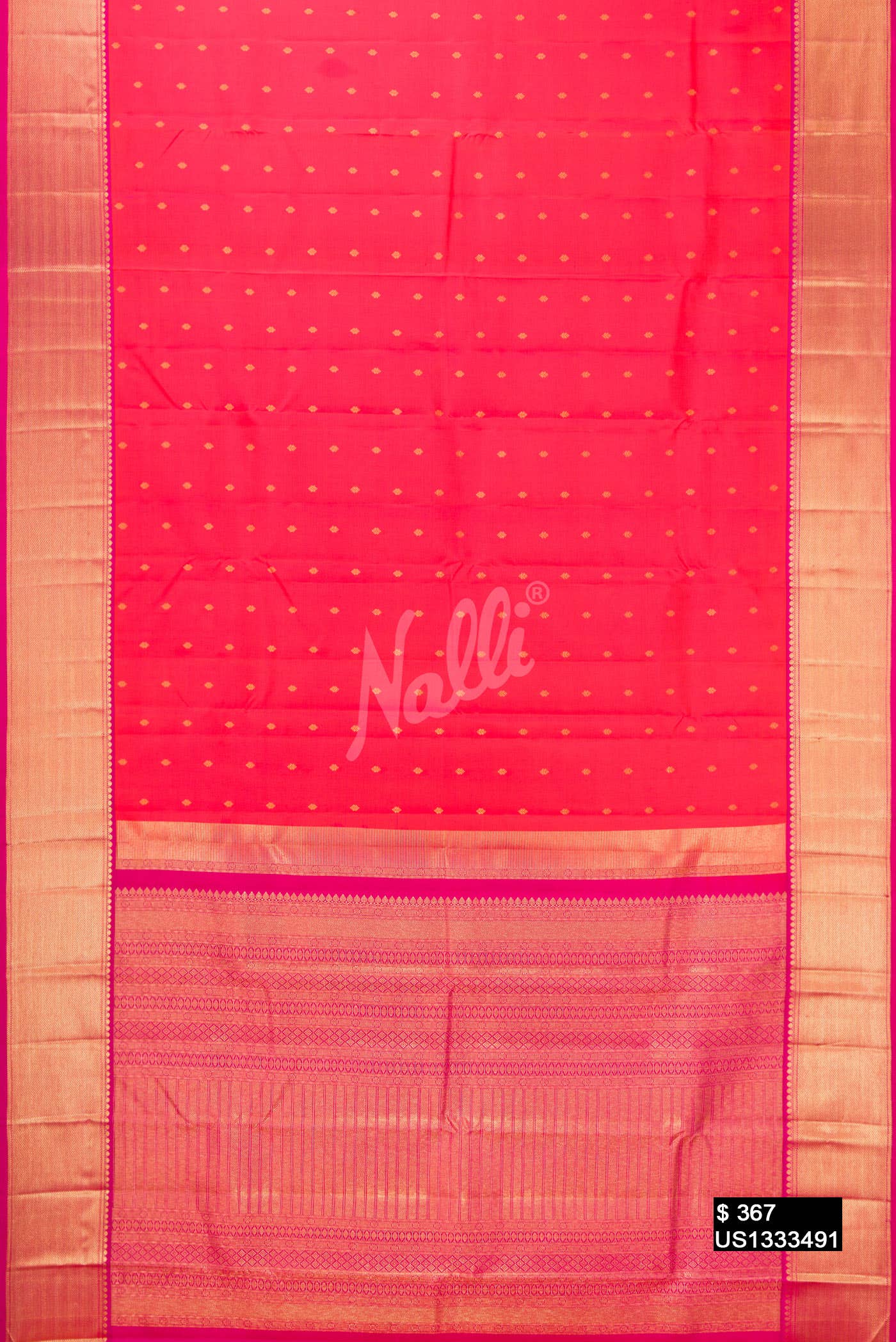 Orange Kanchipuram Silk Saree