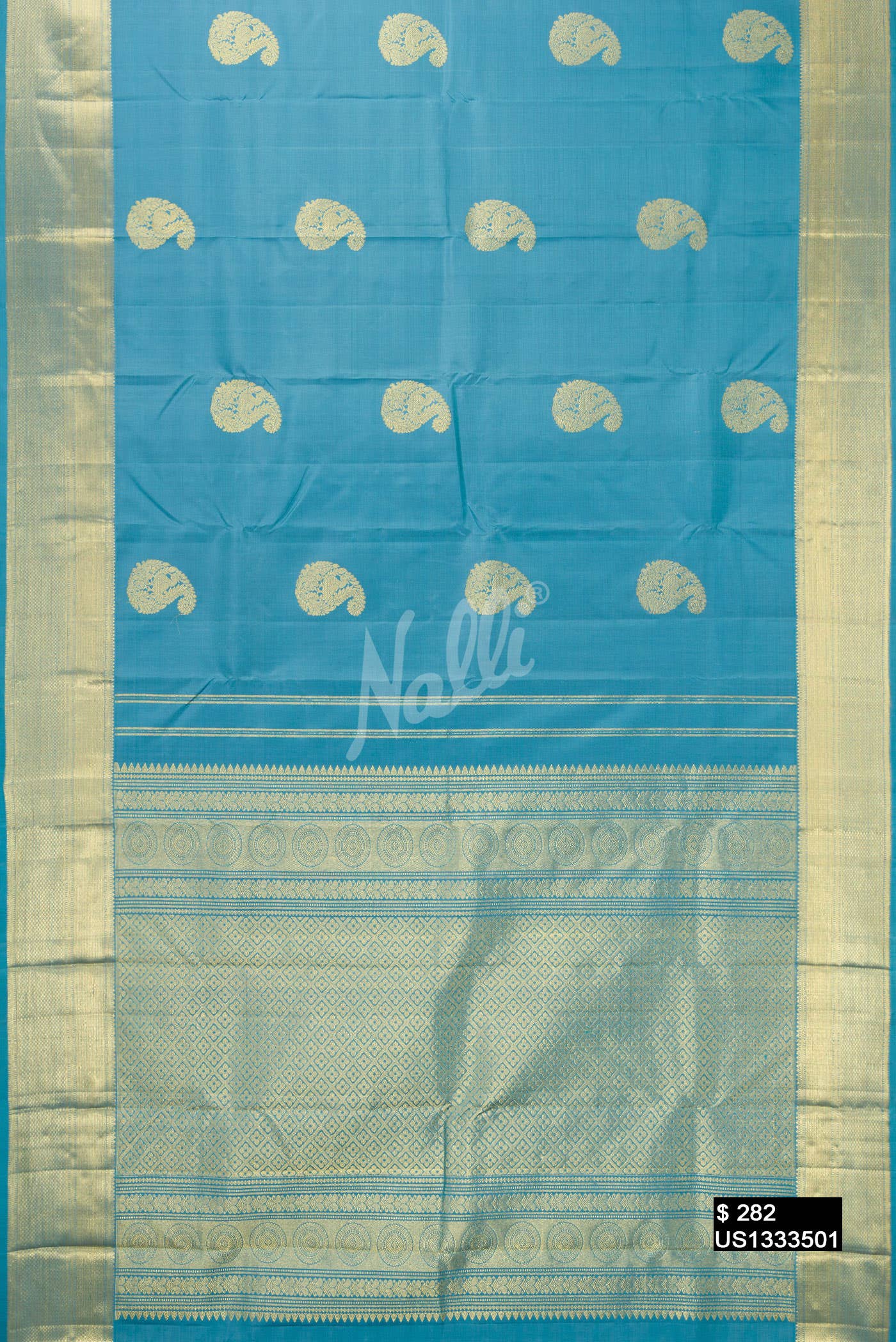 Grey Kanchipuram Silk Saree
