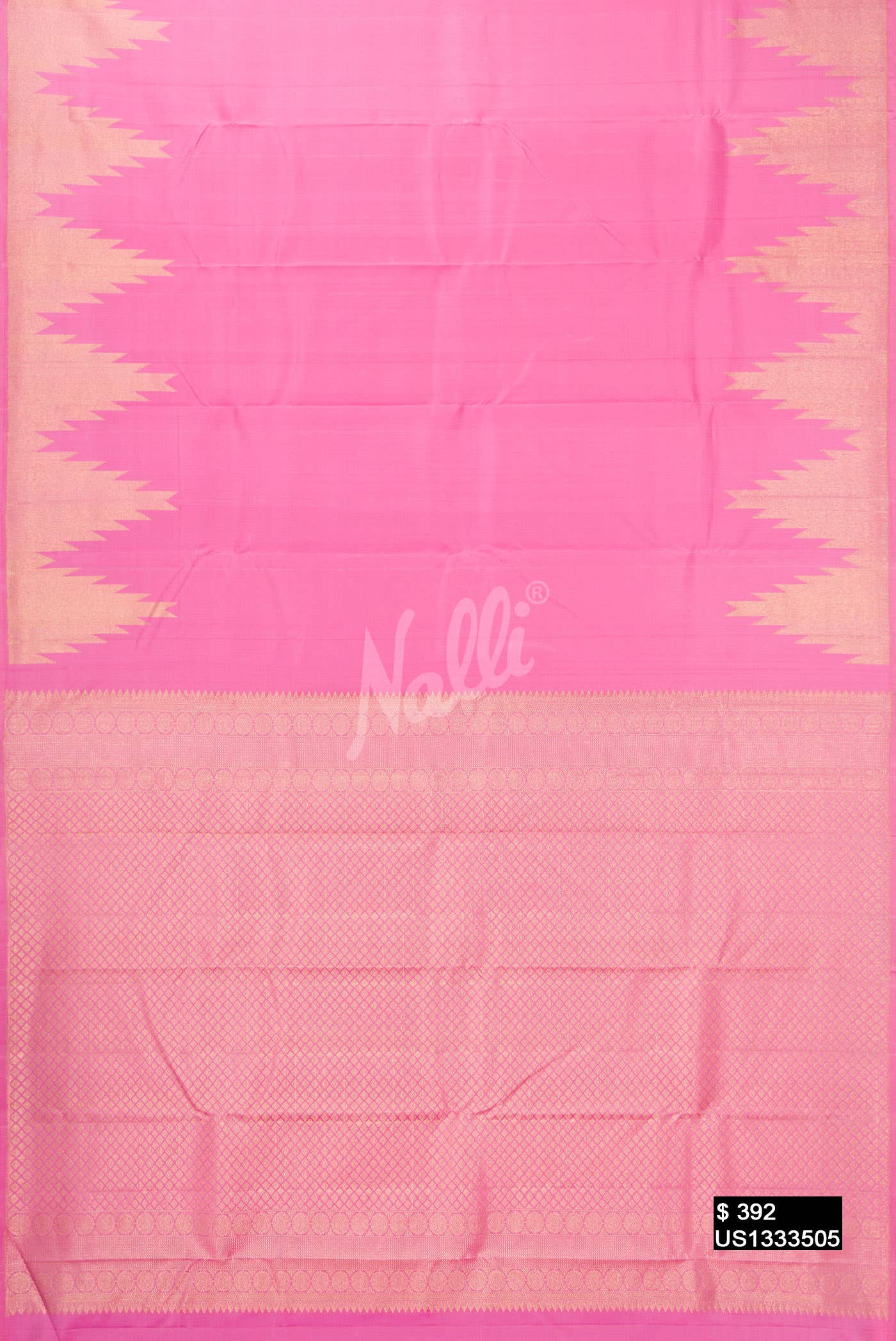 Pink Kanchipuram Silk Saree