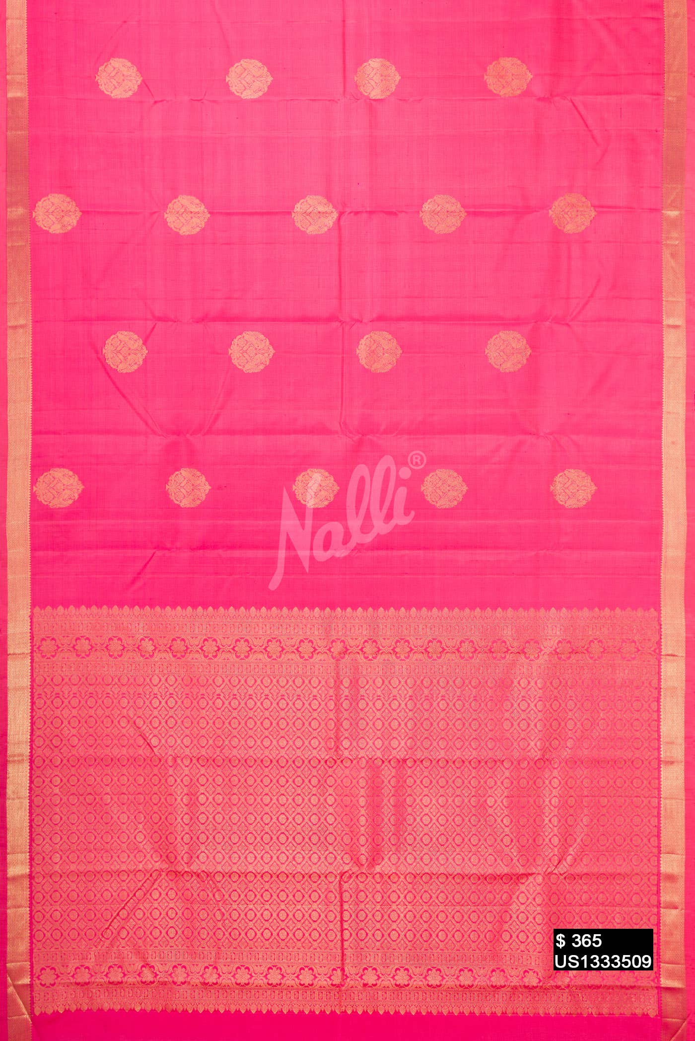 Pink Kanchipuram Silk Saree
