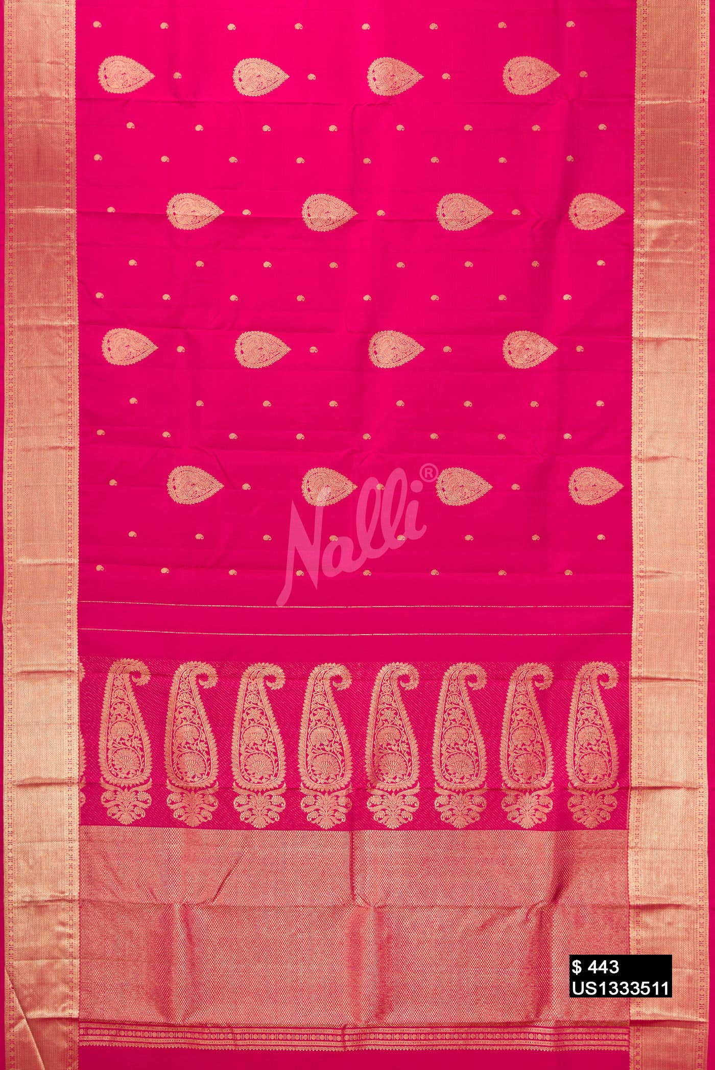 Pink Kanchipuram Silk Saree