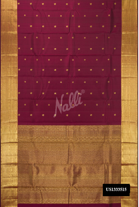 Maroon Kanchipuram Silk Saree