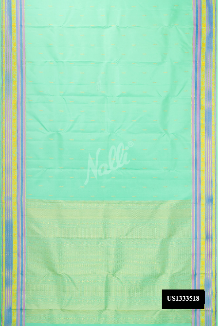 Sea Green Kanchipuram Silk Saree
