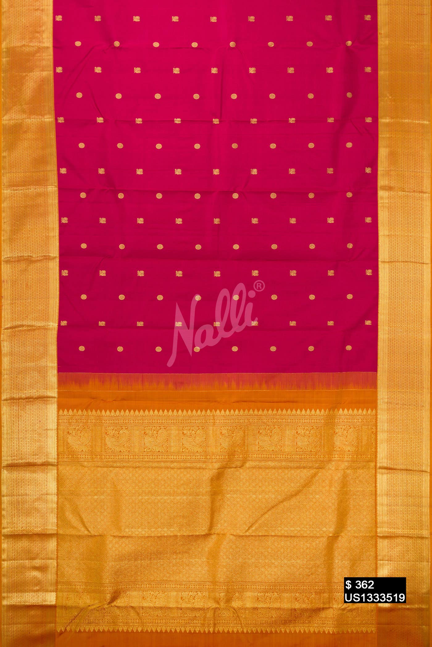 Maroon Kanchipuram Silk Saree