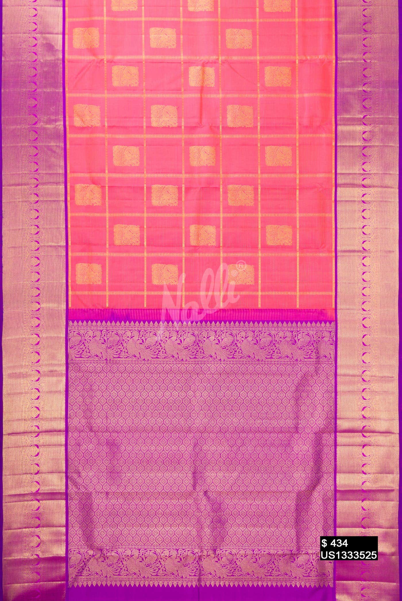 Pink Kanchipuram Silk Saree