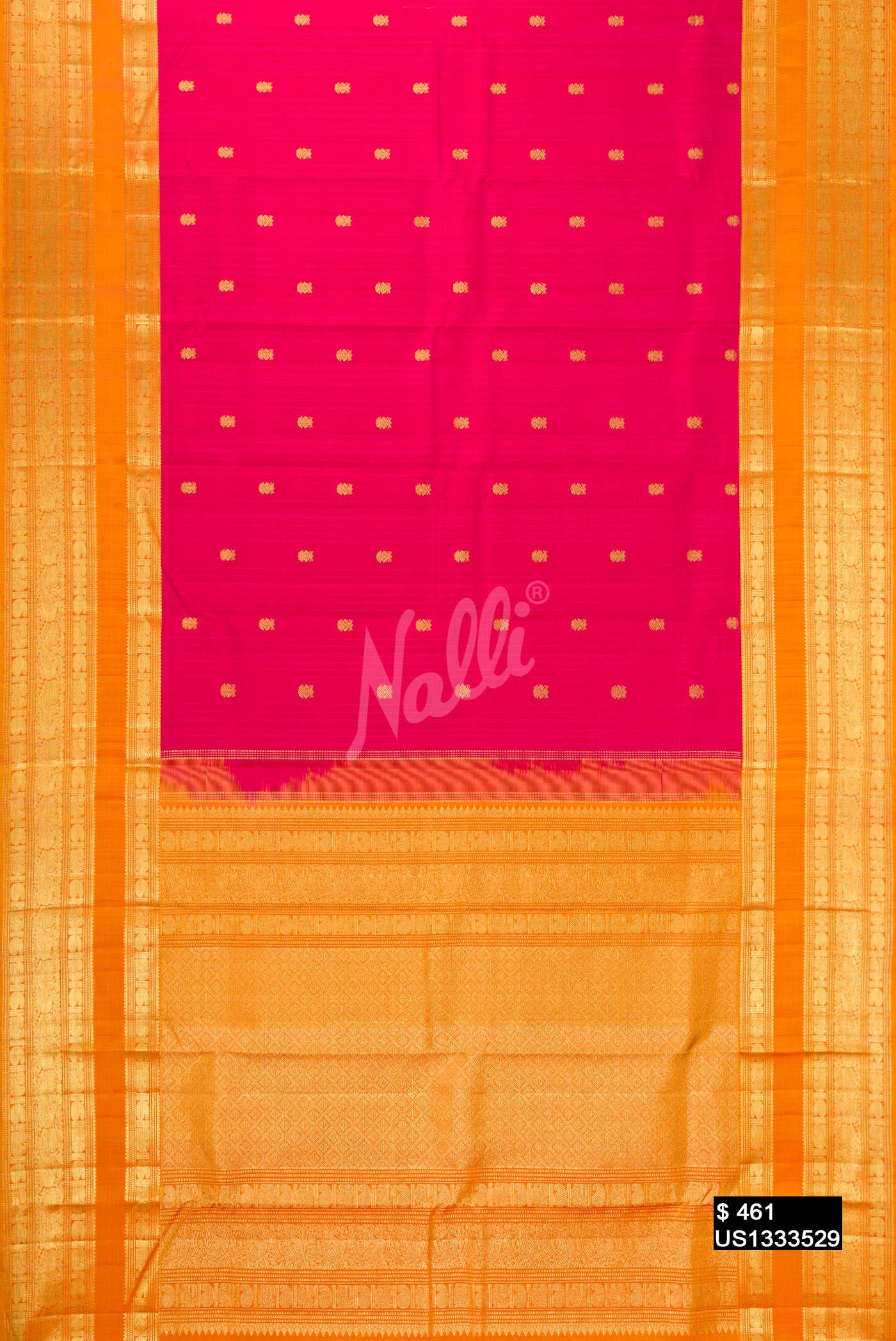 Rani Pink Kanchipuram Silk Saree