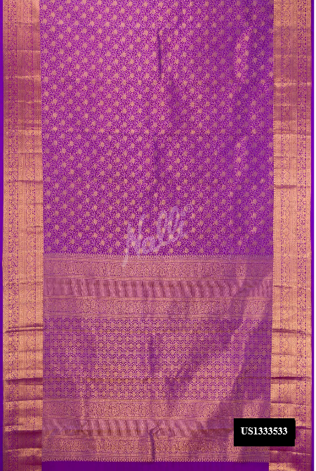 Purple Kanchipuram Silk Saree