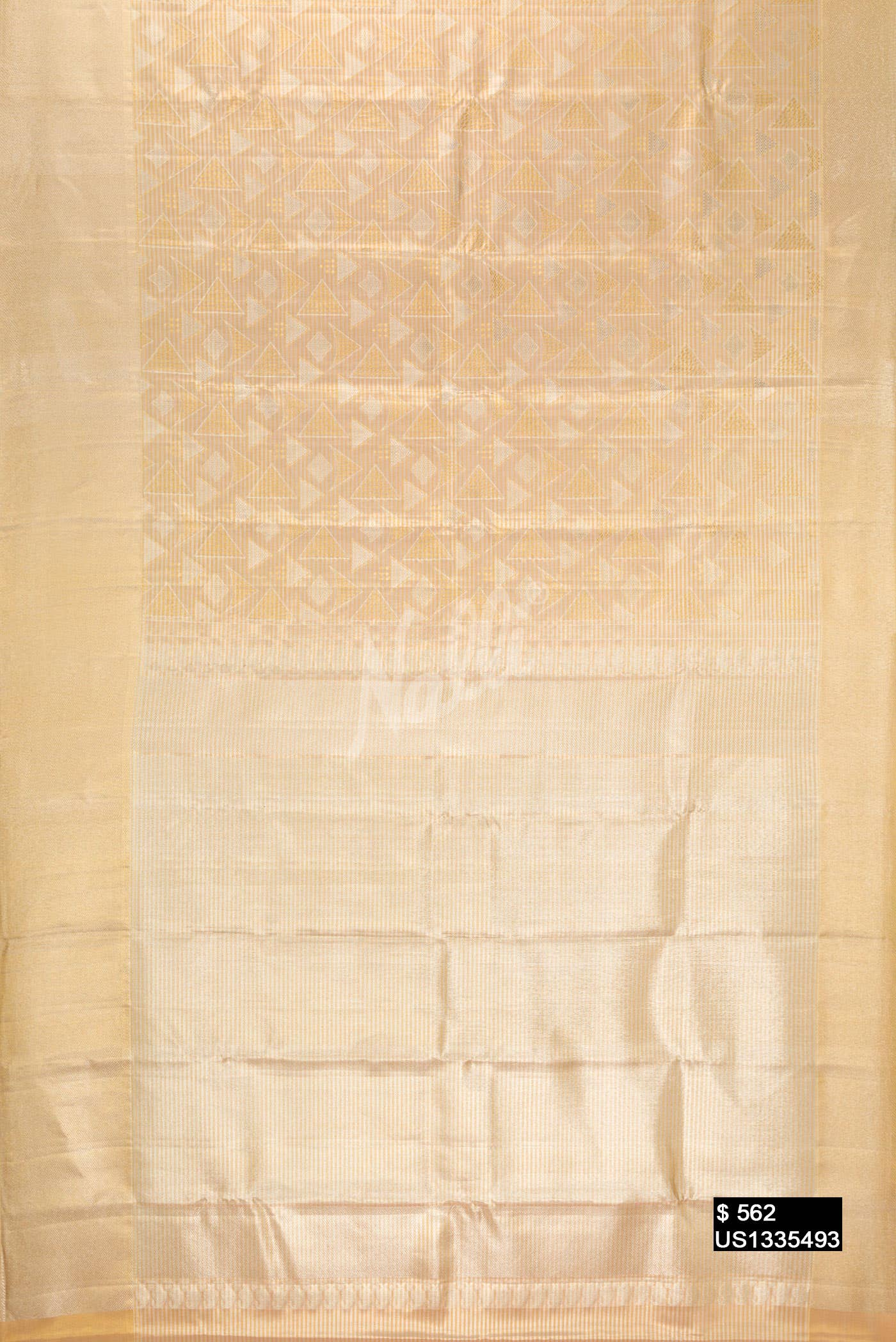 Golden Peach Kanchipuram Tissue Silk Saree