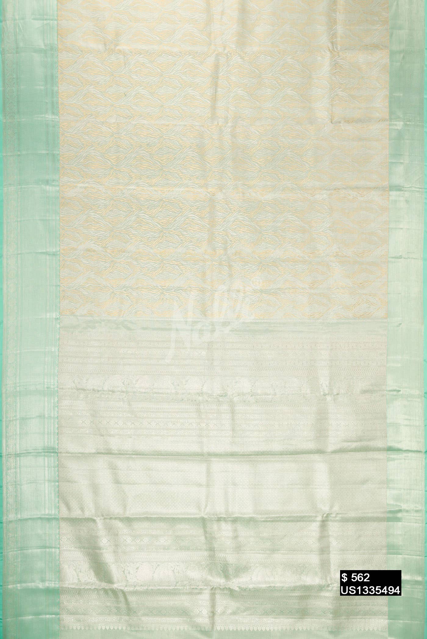 Light Green Kanchipuram Tissue Silk Saree