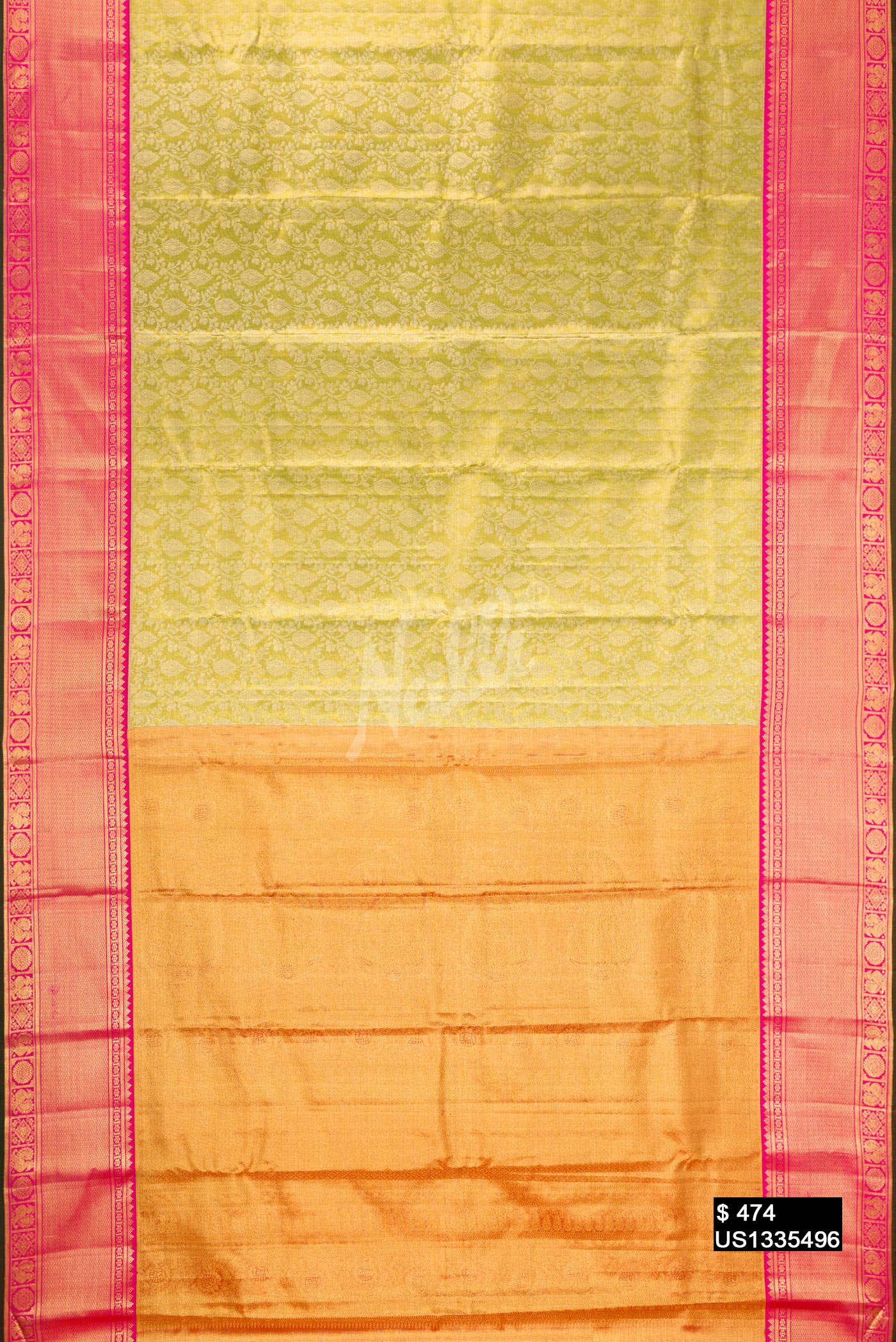 Green Kanchipuram Tissue Silk Saree