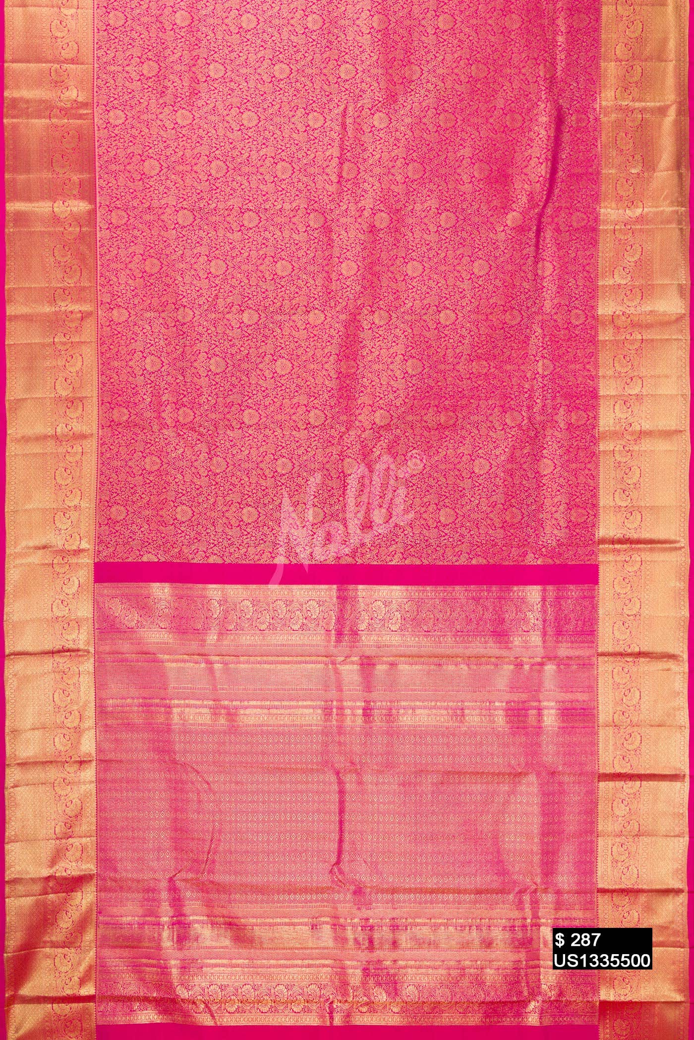 Pink Kanchipuram Silk Saree